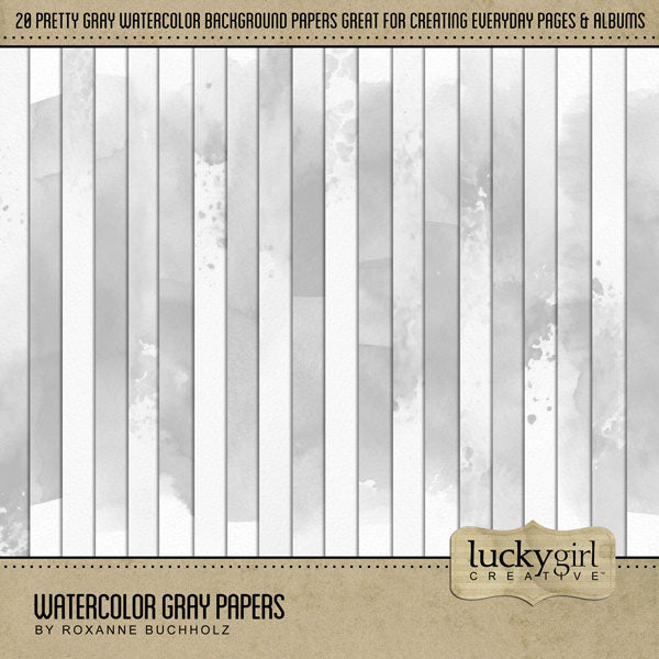 Add these beautiful watercolor background papers by Lucky Girl Creative digital art to all your digital scrapbooking pages and mix-and-match them on various projects throughout the year! Great for any occasion and theme! This kit is included in the British Isles Watercolor Bundle.