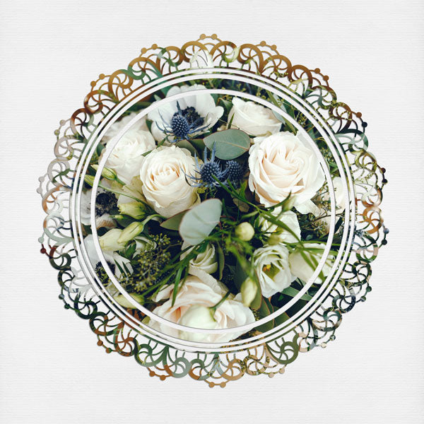 With 16 unique designs by Lucky Girl Creative digital art, these decorative round photo masks for digital scrapbooking are supplied as both standard and inverse embellishment overlays for maximum flexibility. These circle masks are perfect for highlighting any special occasion or theme, especially wedding, baby, and vintage heritage. Fill with color, paper, or your favorite photo to create a one-of-a-kind image.