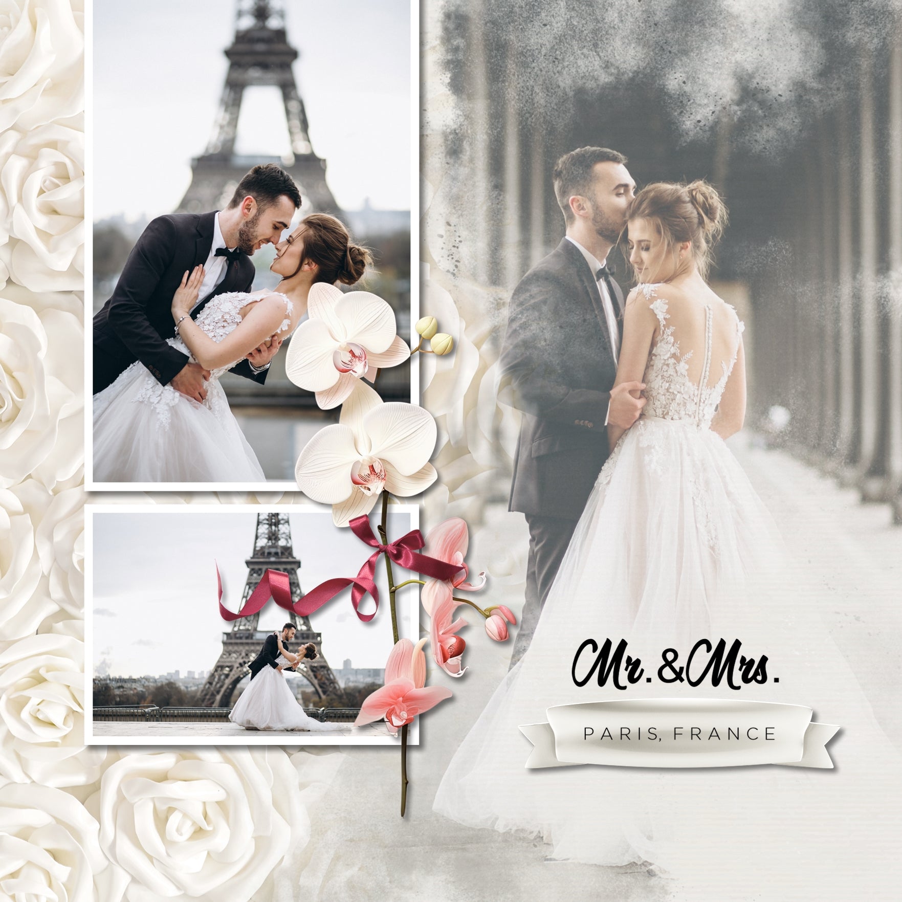 Wedding White Digital Scrapbook Bundle