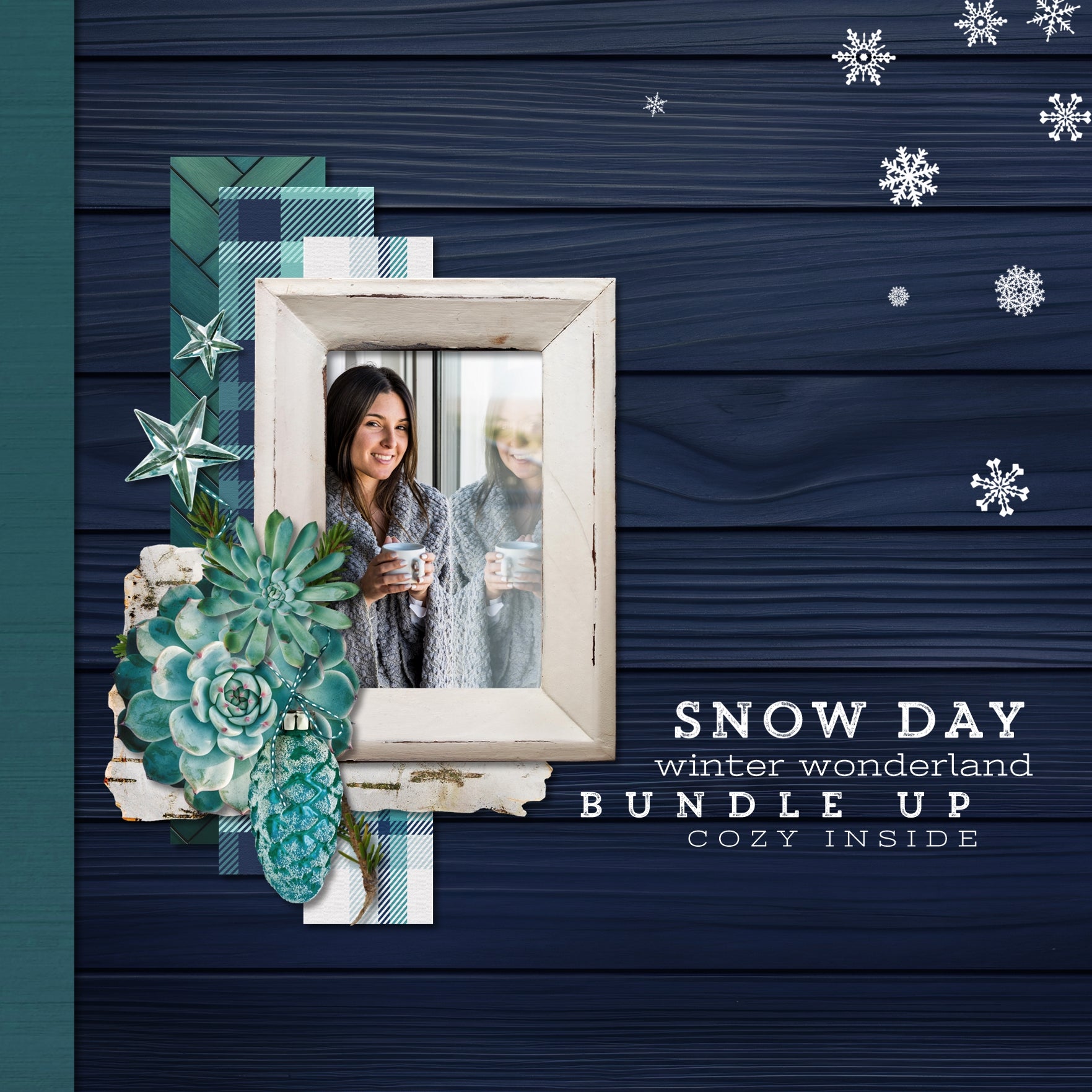 Accent your traditional seasonal pages with these dark teal wood grain papers by Lucky Girl Creative digital art for digital scrapbooking. Great for winter, beach, ocean, and everyday pages, too! This kit is included in the Winter Season Papers Bundle.