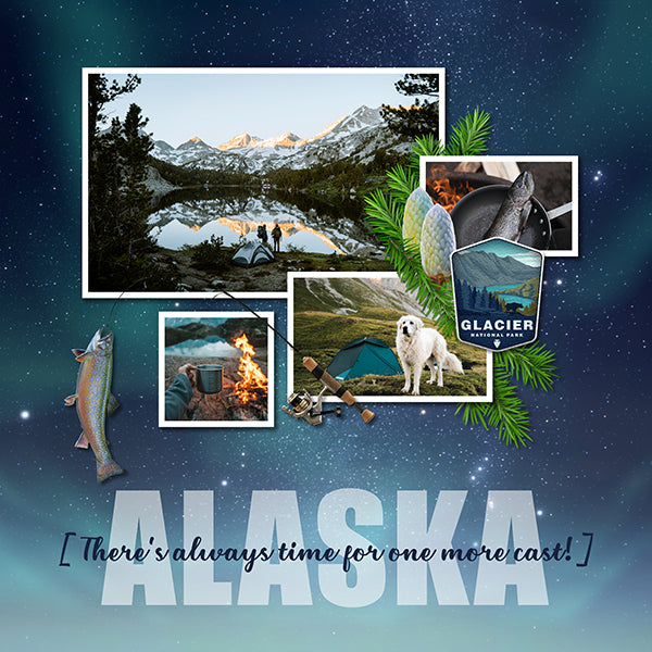 Adventure and explore through Alaska with these beautiful and realistic nature inspired digital papers by Lucky Girl Creative. Includes wood, logs, evergreen, pine, pine straw, moss, rocks, water, pinecones, fern, and more. Great for vacations to Alaska and Canada or anyone that loves outdoor adventure.