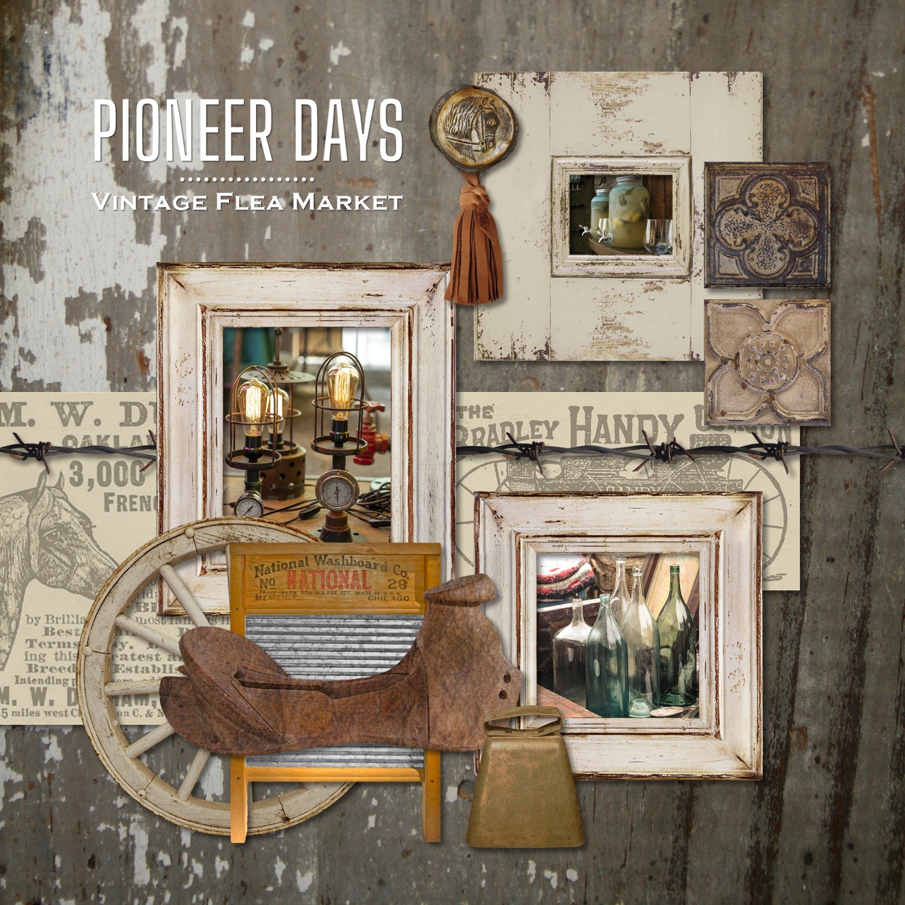 The most popular of all the Lucky Girl Creative digital art collections with its antique Western theme, American Wild West 1 Digital Scrapbook Kit is the perfect collection for rodeo and cowboy pages and projects. The antique color palette features white-washed elements, rustic wood tones, metal pieces and natural leather textures.