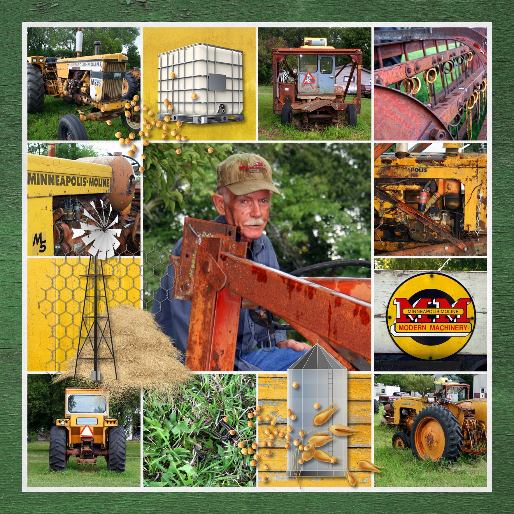 The Around the Farm Elements Kit by Lucky Girl Creative explores life around the farm, barn, fields and garden.  With modern agriculture machinery and tractor equipment, barnyard animals, and other realistic farm and ranch elements, this collection will showcase your farm photos in authentic style. Also great for documenting farm field trip visits, 4H projects, or state and county fairs.
