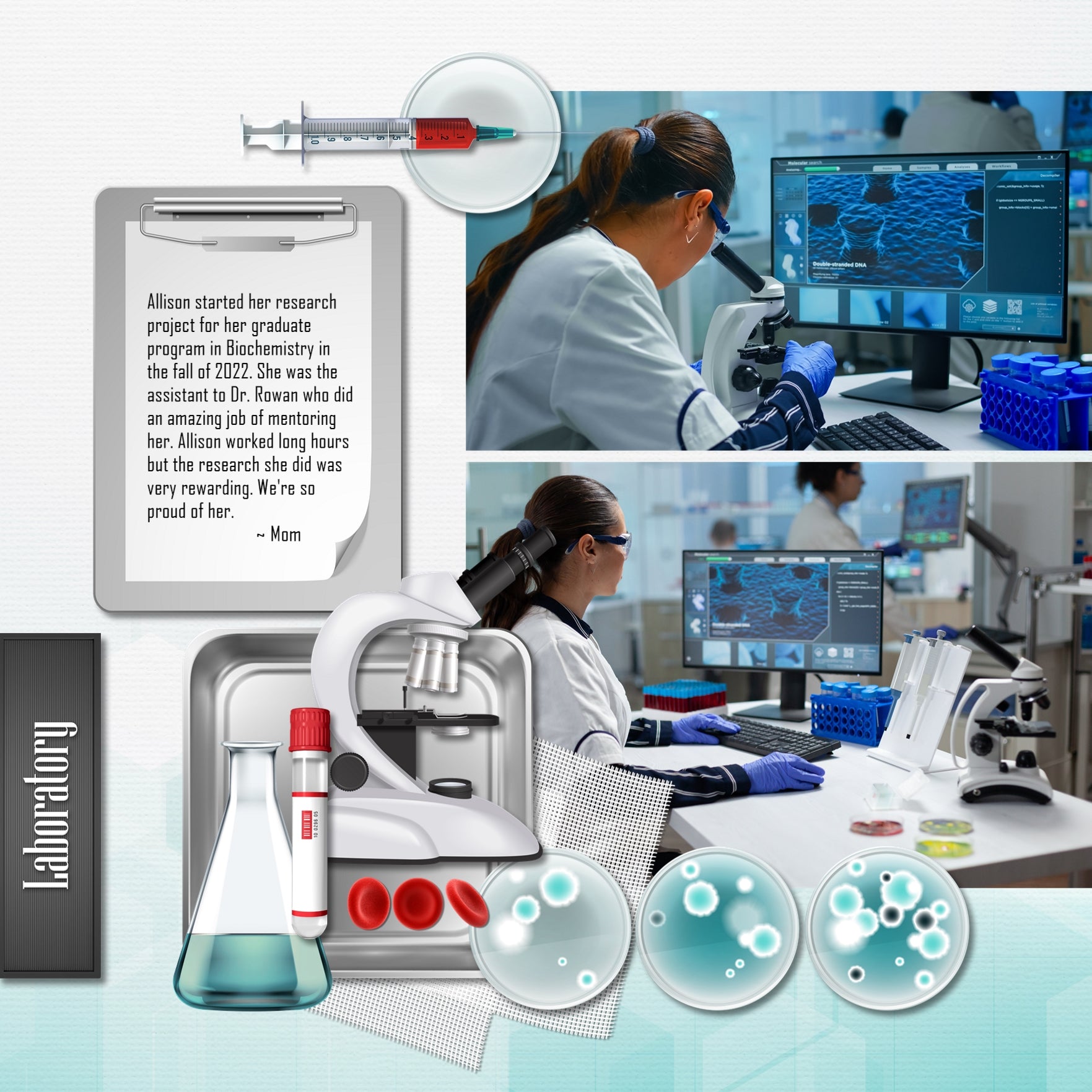Around the Hospital Lab Digital Scrapbook Kit