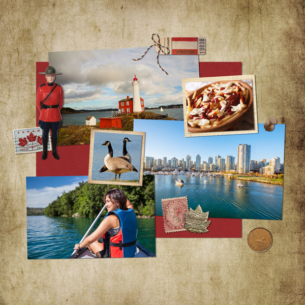If your family background is Canadian, then check out Vintage Canadiana 1 Digital Scrapbook Kit. Full of WWII era elements, this is the digital art collection you’ll turn to again and again for your Canadian family history and genealogy research. Vintage elements are mixed with modern day word art and pair perfectly with the Vintage Canadiana 2 Digital Scrapbook Kit. These collections are perfect for family keepsake albums, tributes to military veterans, and those that value Canada.