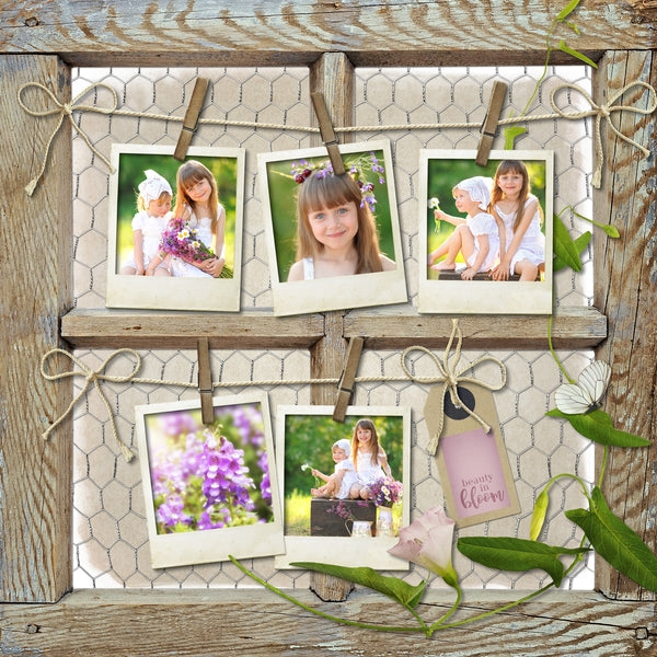 Spring and Easter are here and these seasonal digital art essentials will help you add those special touches to your digital scrapbooking pages and albums all season long. Filled with spring flowers, grass, bunnies, chicks, bluebirds, ducks, chicken wire, blubs, bird houses, nests, and more.