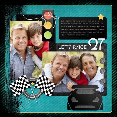 An expansive collection, the At the Speedway Digital Scrapbook Kit by Lucky Girl Creative is a fun and contemporary set of raceway and vehicle themed digital art pieces. With over 300 embellishments and word art pieces between the three coordinating At the Speedway Digital Scrapbook Kits, this collection is sure to have something for everyone! At the Speedway Digital Scrapbook Kit, the main collection, contains all of the motorcycles, automobiles, and helicopters you could ever desire!
