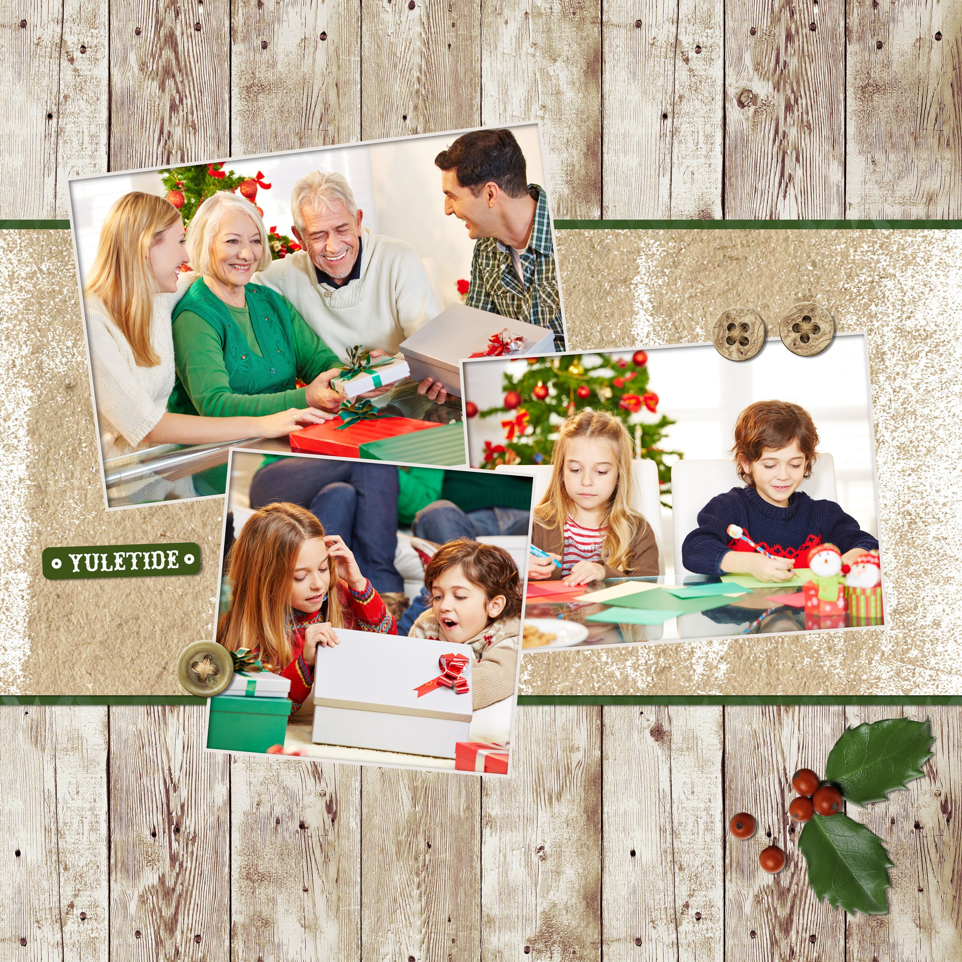 Filled with charming old-fashioned digital art tin toys, Santa Claus Victorian die-cuts, antique sled, vintage advertisements, old light bulbs, sprigs of holly, craft-wrapped presents, Santa’s list, little elves, and postage stamps, this Vintage Christmas 1 Digital Scrapbook Kit is perfect for your personal scrapbooking projects and holiday cards. Coordinates with Vintage Christmas 2 Digital Scrapbook Kit to extend your holiday scrapbooking projects.