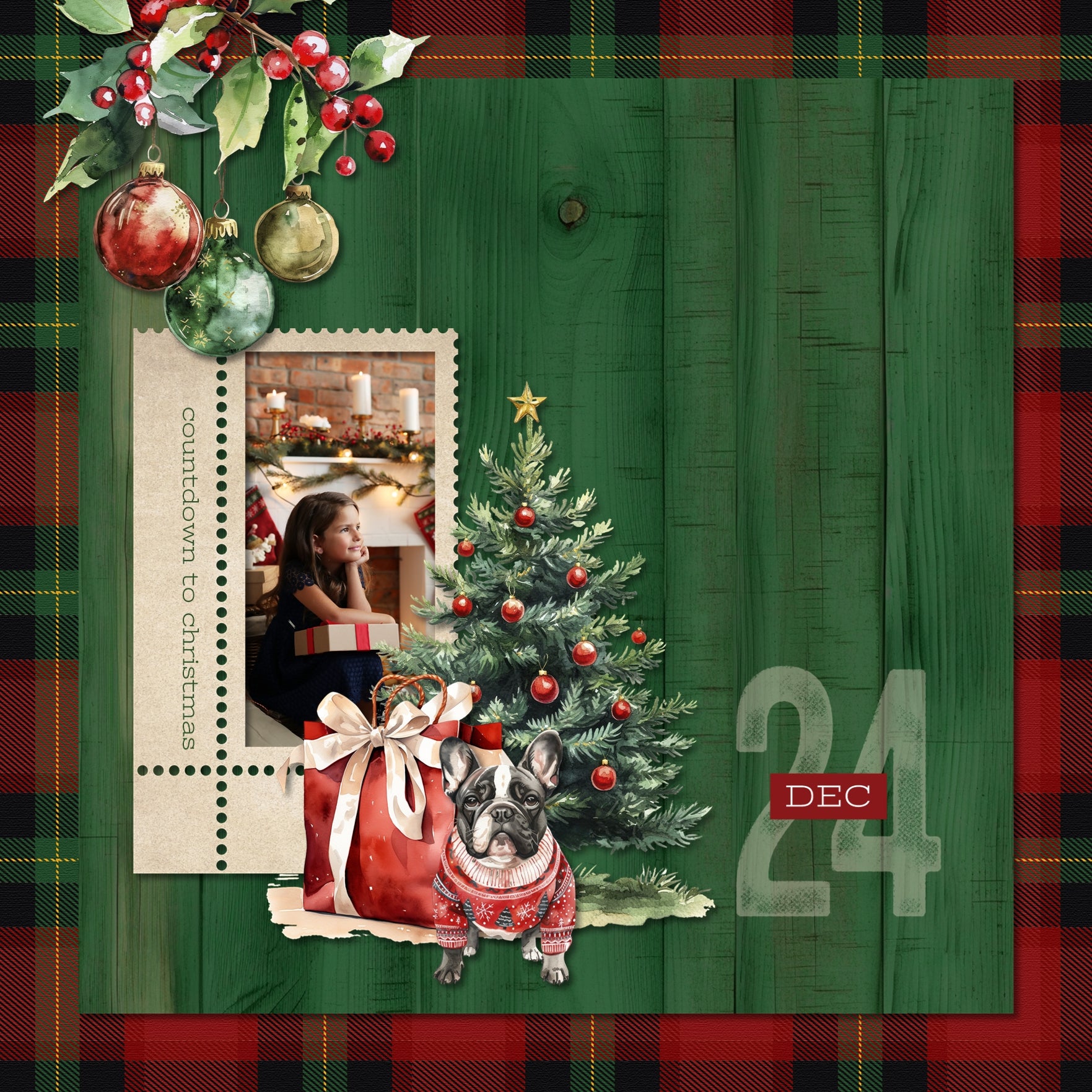 Accent your Christmas greeting cards and traditional seasonal pages with these green wood grain papers by Lucky Girl Creative Digital Art for Digital Scrapbooking. Great for Christmas, festive parties, holiday greeting cards, St. Patrick's Day, and more! This kit is included in the Christmas Season Papers Bundle.