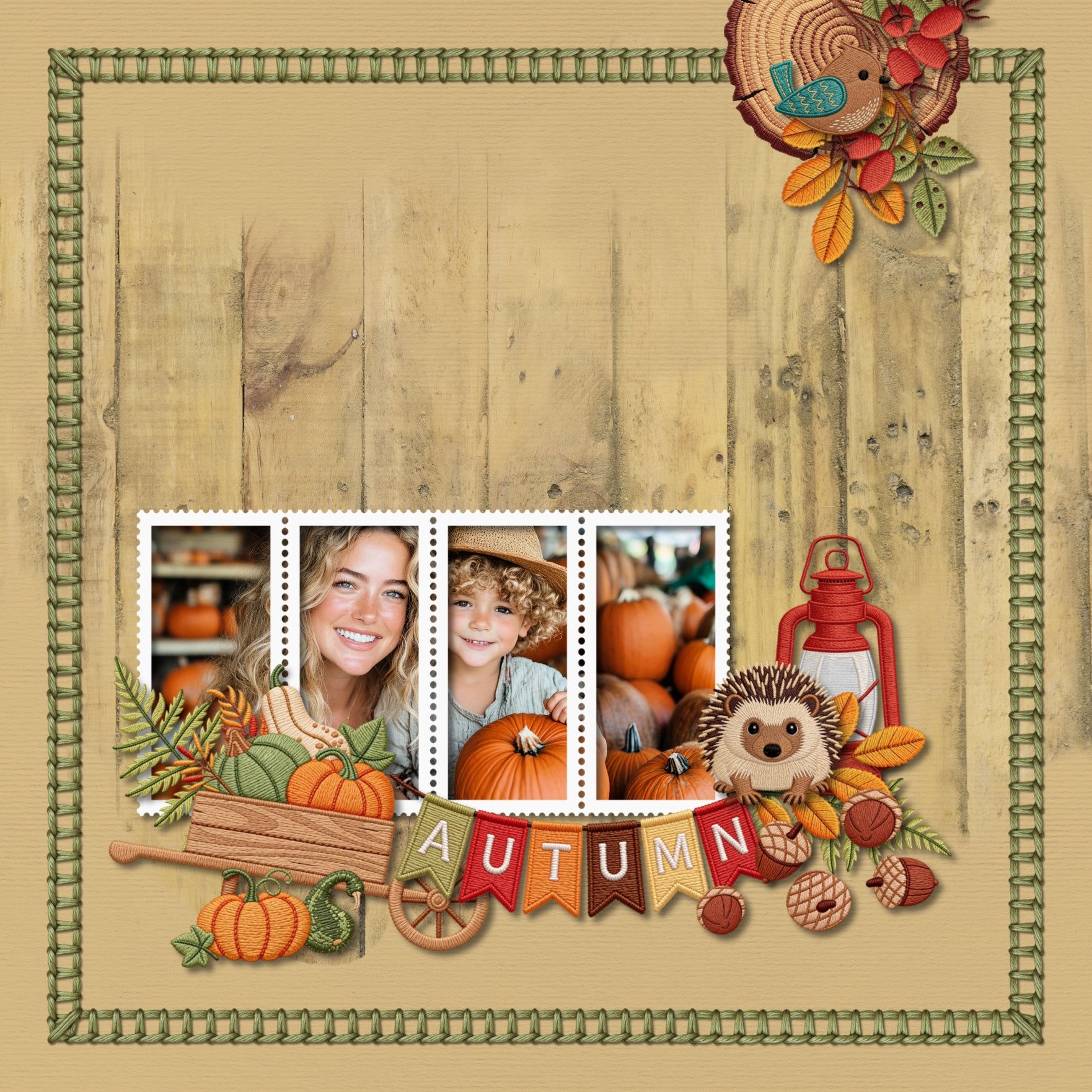 Celebrate the cozy charm of autumn with playful embroidered patch embellishments by Crafty Clover digital art! Featuring finely stitched patch designs, these fun, fall digital embellishments are perfect for adding a touch of fall magic to your creative projects. Whether you're capturing pumpkin patch adventures, apple-picking outings, hayrides, Halloween fun, or those beautiful crisp autumn days, these delightful embellishments bring seasonal personality and playful charm to every page.