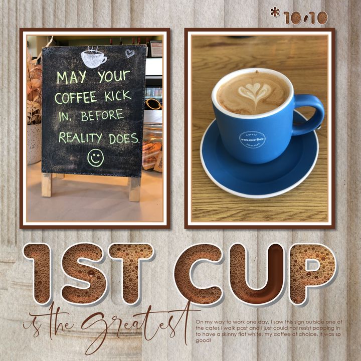 Coffee Cup Alpha Digital Scrapbook Kit