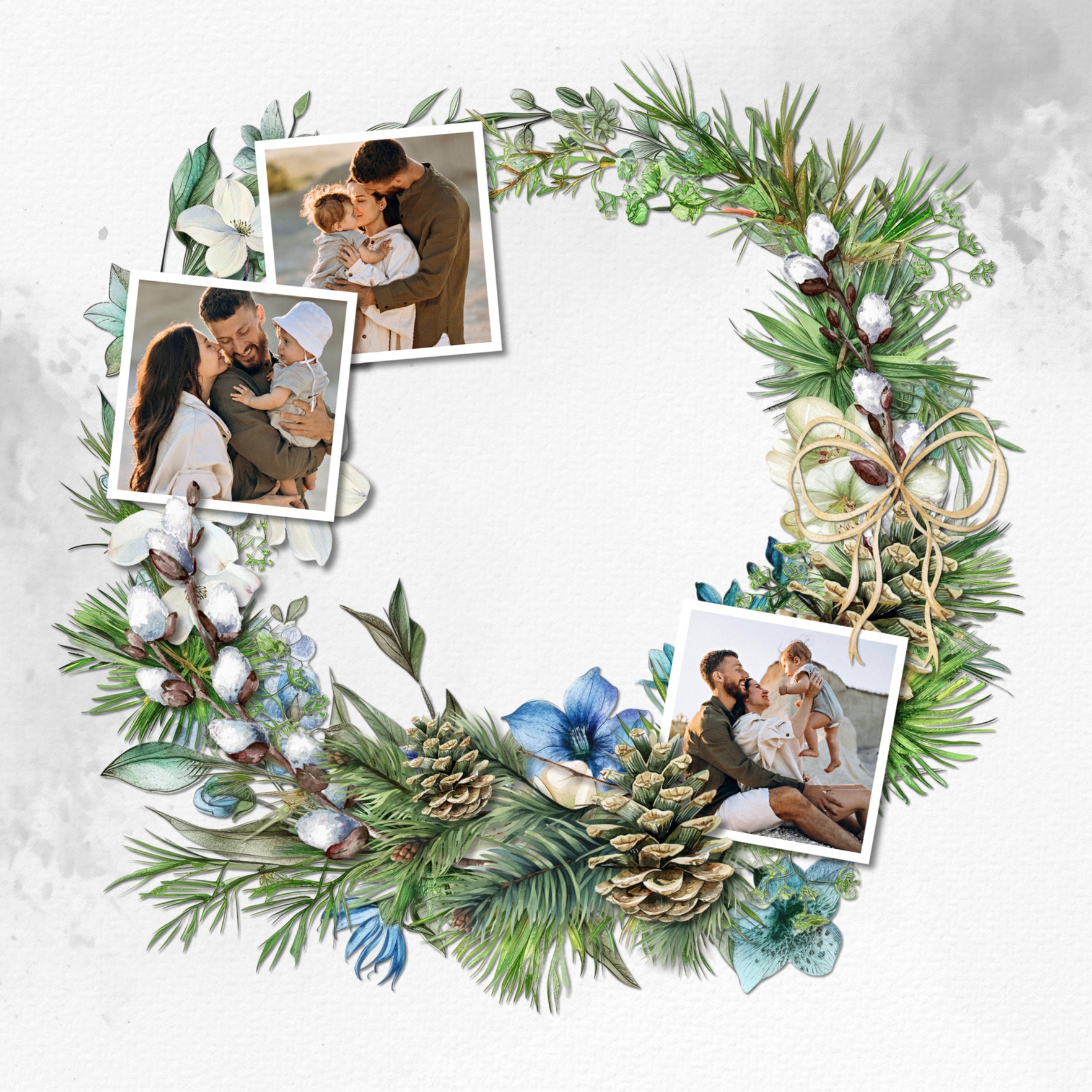 Add these beautiful watercolor wreaths by Lucky Girl Creative digital art to all your seasonal digital scrapbooking pages, albums, holiday greeting cards, and wall decor! Each wreath is 10" wide but can be re-sized to fit your project. Elements include flowers and greenery from winter, spring, summer, and winter. TIP: Try layering the various wreaths to create a new look every time. Add photos and additional embellishments for a stunning page layout!