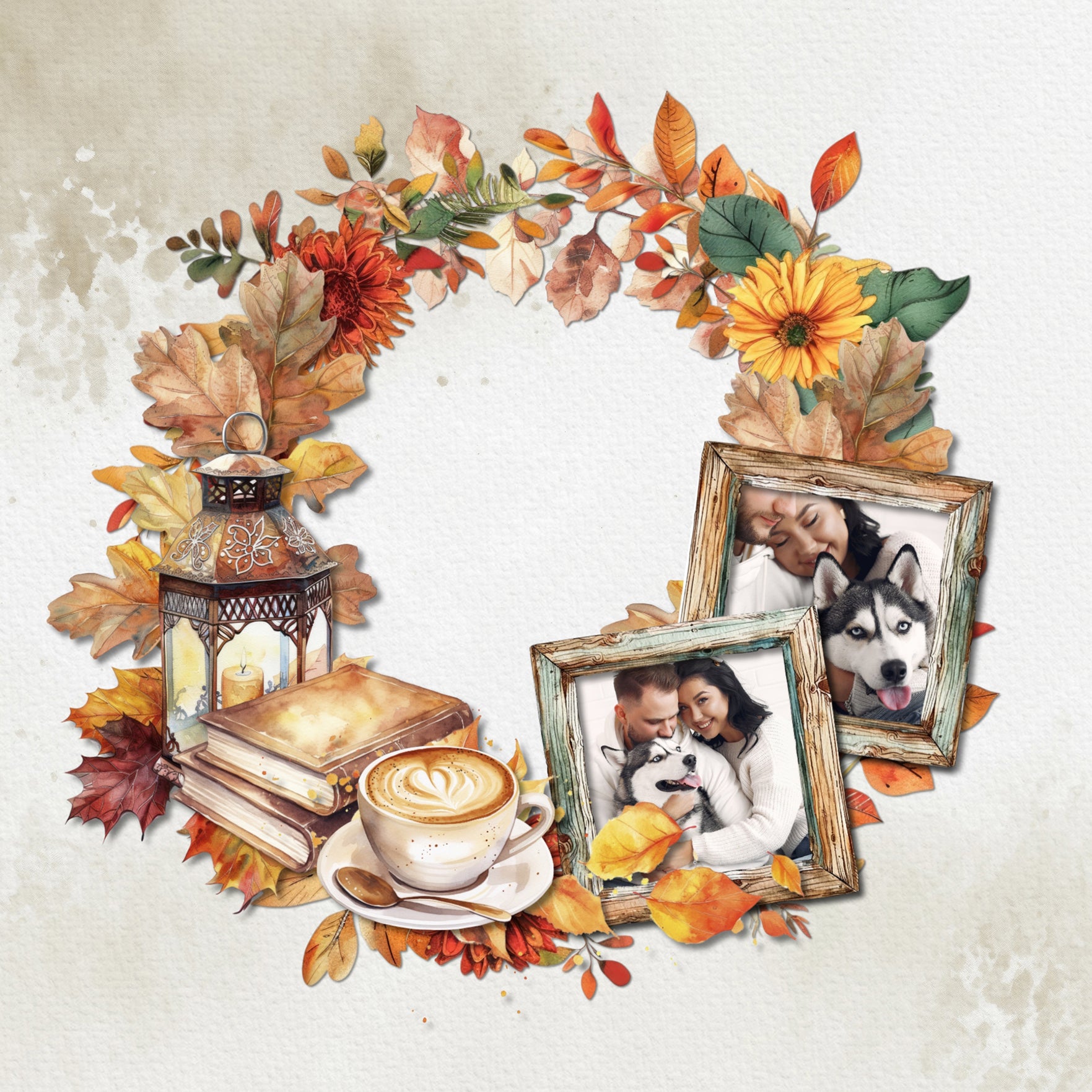 Add these beautiful watercolor wreaths by Lucky Girl Creative digital art to all your seasonal digital scrapbooking pages, albums, holiday greeting cards, and wall decor! Each wreath is 10" wide but can be re-sized to fit your project. Elements include flowers and greenery from winter, spring, summer, and winter. TIP: Try layering the various wreaths to create a new look every time. Add photos and additional embellishments for a stunning page layout!