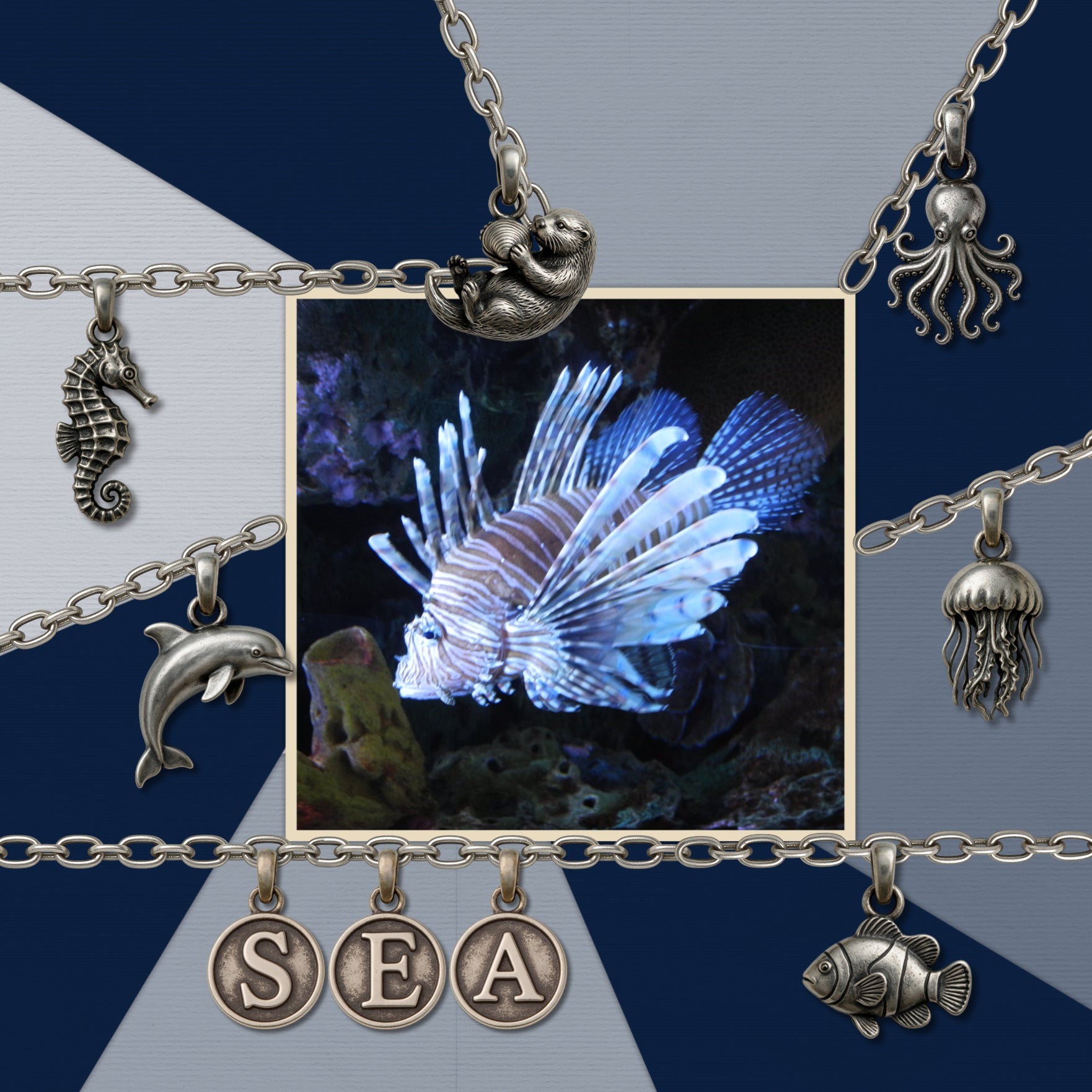 Dive into a world of underwater memories with these adorable aquarium pewter charms by Crafty Clover digital art for digital scrapbooking! Featuring a beautiful collection of aquarium-inspired embellishments designed to look like vintage pewter charms, this kit brings a touch of timeless elegance and ocean magic to your creative projects. From playful dolphins and graceful seahorses to tropical fish, sea turtles, starfish, whales, and sharks, each charm captures the beauty and wonder of life beneath the sea