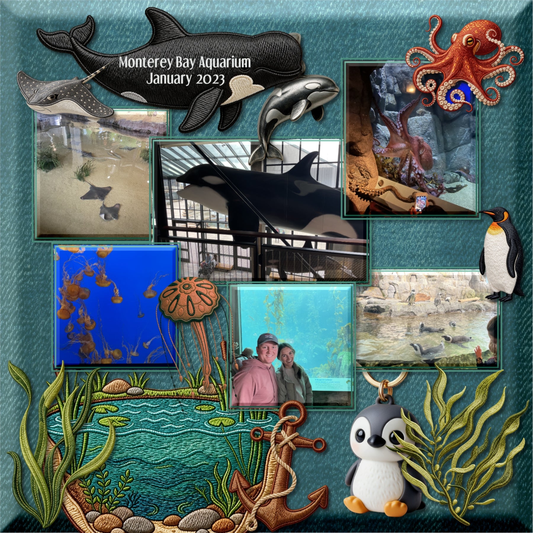 Dive into a sea of creativity with these adorable aquarium embroidered patches by Crafty Clover digital art that will help your digital scrapbooking pages make a big splash! Explore a colorful underwater world with the Aquarium Patches Kit, featuring adorable ocean-inspired elements designed to look like beautifully embroidered patches! From playful tropical fish and graceful seahorses to curious sea turtles, jellyfish, whales, coral, and exhibit decor.