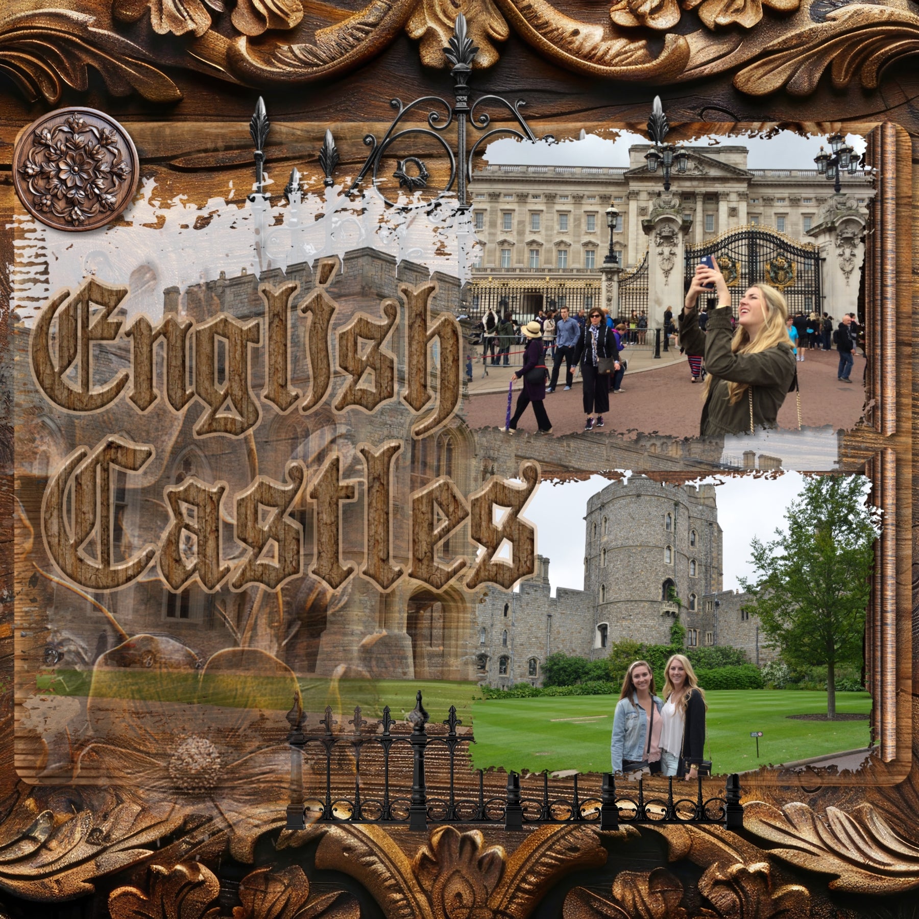 Get ready to travel across Europe with these realistic wood ornaments, windows, fences, papers, and alpha set by Lucky Girl Creative digital art for digital scrapbooking. Great for adding special touches to your vacation and holiday pages as well as other historic sites throughout the world plus family history and historic genealogy pages, too.