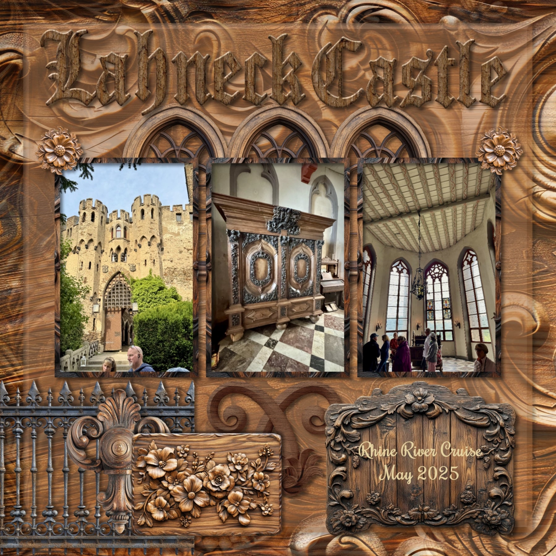 Get ready to travel across Europe with these realistic wood ornaments, windows, fences, papers, and alpha set by Lucky Girl Creative digital art for digital scrapbooking. Great for adding special touches to your vacation and holiday pages as well as other historic sites throughout the world plus family history and historic genealogy pages, too.
