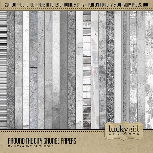Adventure and explore the urban city with this grunge digital paper pack by Lucky Girl Creative digital art. Perfect for documenting your city vacation, weekend holiday, night out on the town, plus every day, too.