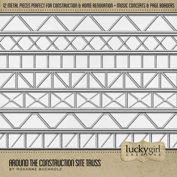 The Around the Construction Site Truss Digital Art Kit by Lucky Girl Creative is great for documenting life around the construction zone, home renovation projects, and contractors. Also works for DIY, architects, construction workers, and more!