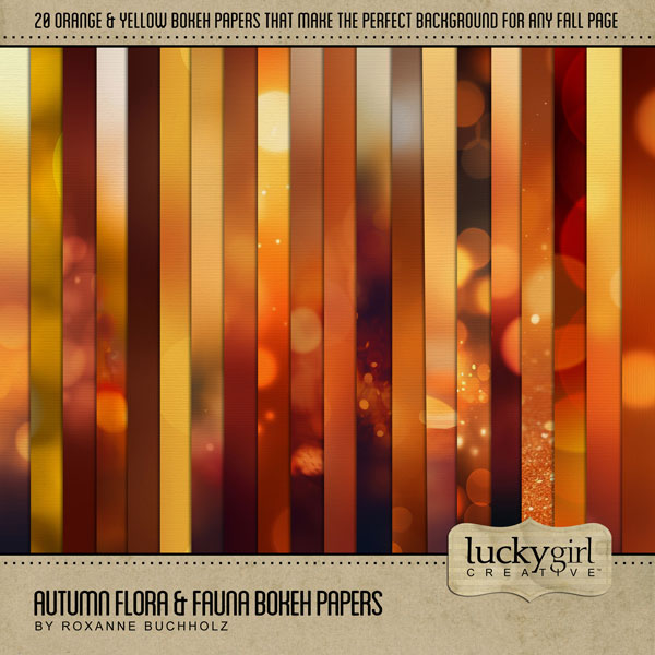 Fall is in the air and these autumn inspired digital bokeh papers by Lucky Girl Creative will help you add those special touches to your projects all season long.