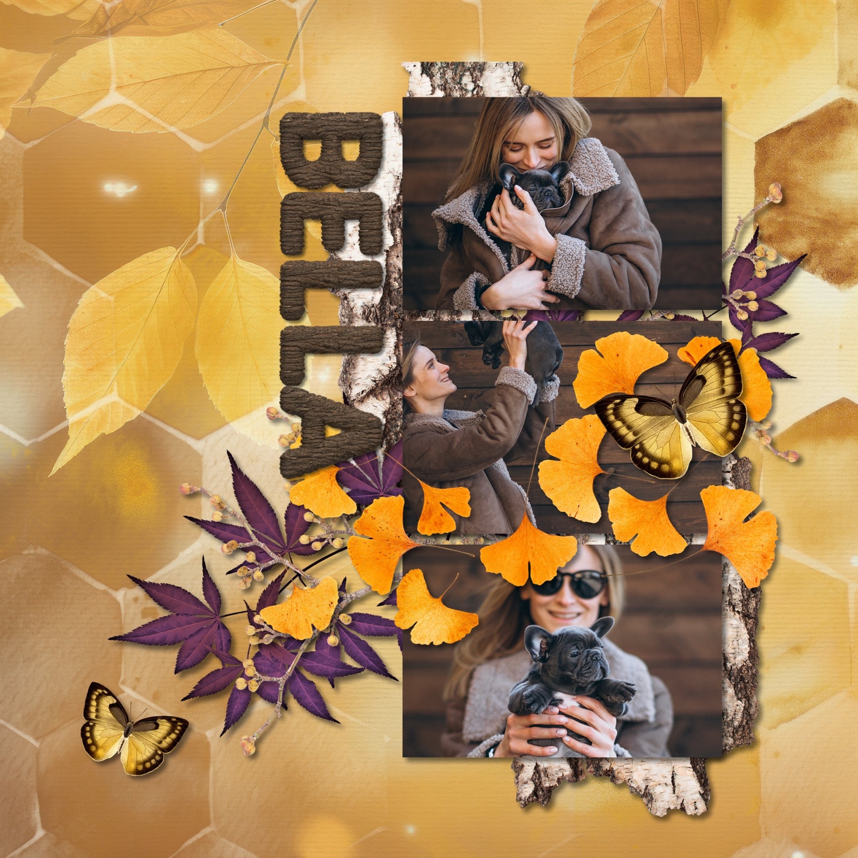 Add beautiful transparent overlays by Lucky Girl Creative digital art to all your seasonal fall and autumn digital scrapbooking papers and pages! In hues of orange, yellow, and brown, the textures add so much warmth and depth to all your memory keeping projects. Try layering over different colored digital papers to create a one-of-a-kind look! Great for Halloween, Thanksgiving, corn maze, and pumpkin patch adventures! This kit is included in the Autumn Painted Papers & Overlays Kit.