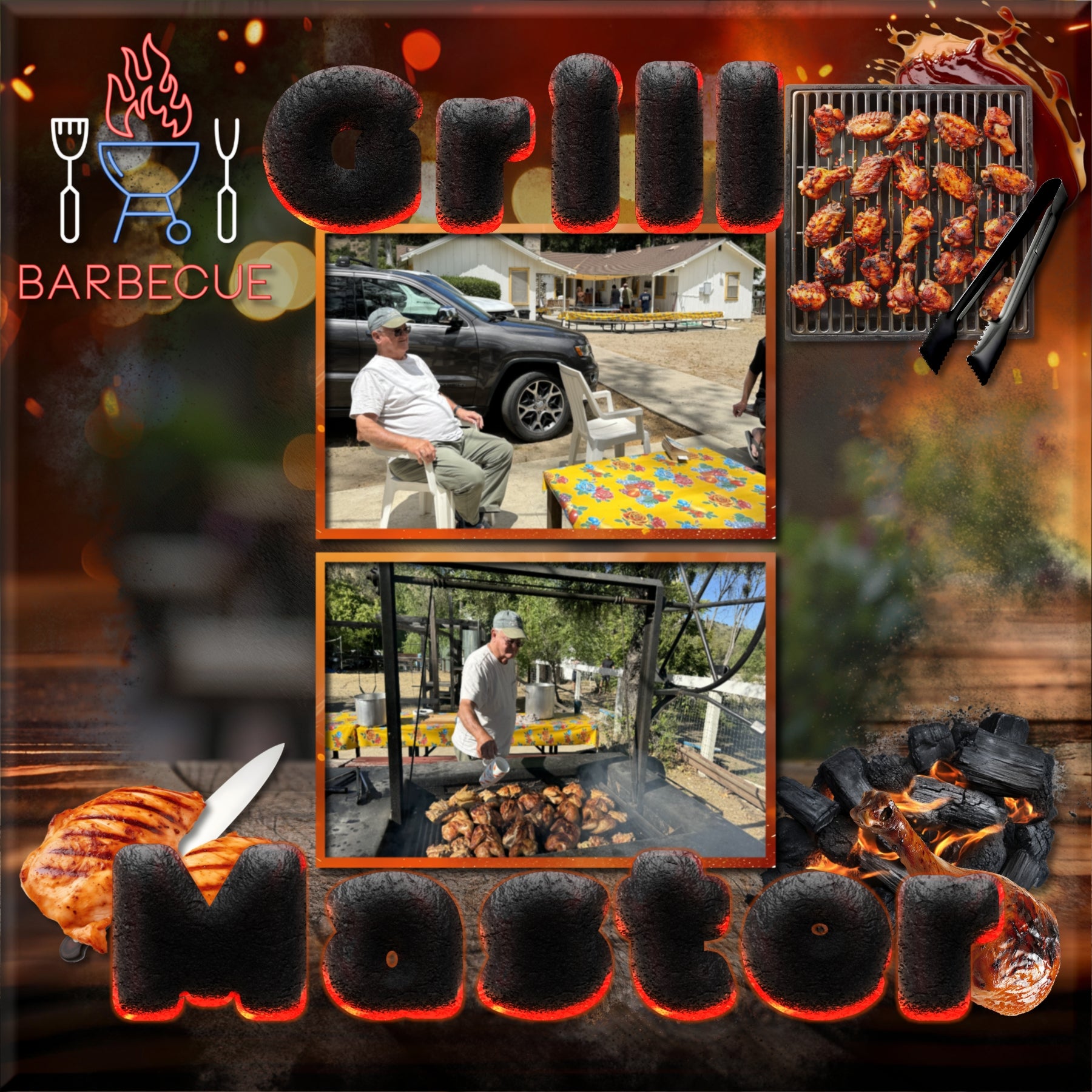 Fire up the grill! These realistic barbeque embellishments, papers, neon signs, and charcoal alpha set by Lucky Girl Creative digital art for digital scrapbooking are great for family reunions, Father's Day, Memorial Day, the 4th of July, Independence Day, Canada Day, picnics, and summer backyard grilling and smoking. Embellishments include apron, beer, keg, ketchup, mustard, charcoal, sauce, mayo, olive oil, drink, beverage, barbeque, barbecue, BBQ, soda, cola, ice cooker, coke, bottle, potato chip, 
