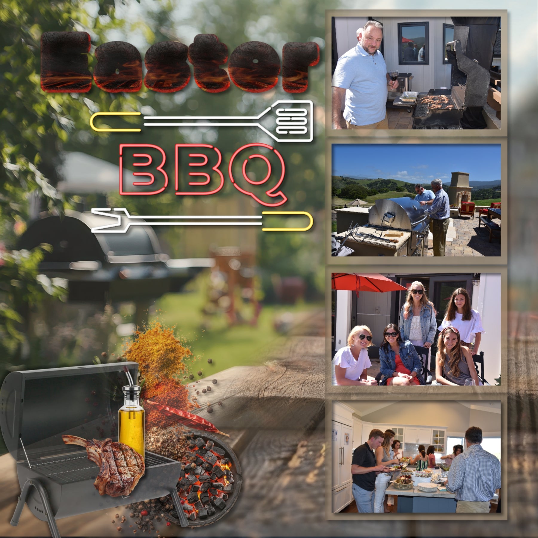 Fire up the grill! These realistic barbeque embellishments, papers, neon signs, and charcoal alpha set by Lucky Girl Creative digital art for digital scrapbooking are great for family reunions, Father's Day, Memorial Day, the 4th of July, Independence Day, Canada Day, picnics, and summer backyard grilling and smoking. Embellishments include apron, beer, keg, ketchup, mustard, charcoal, sauce, mayo, olive oil, drink, beverage, barbeque, barbecue, BBQ, soda, cola, ice cooker, coke, bottle, potato chip, 