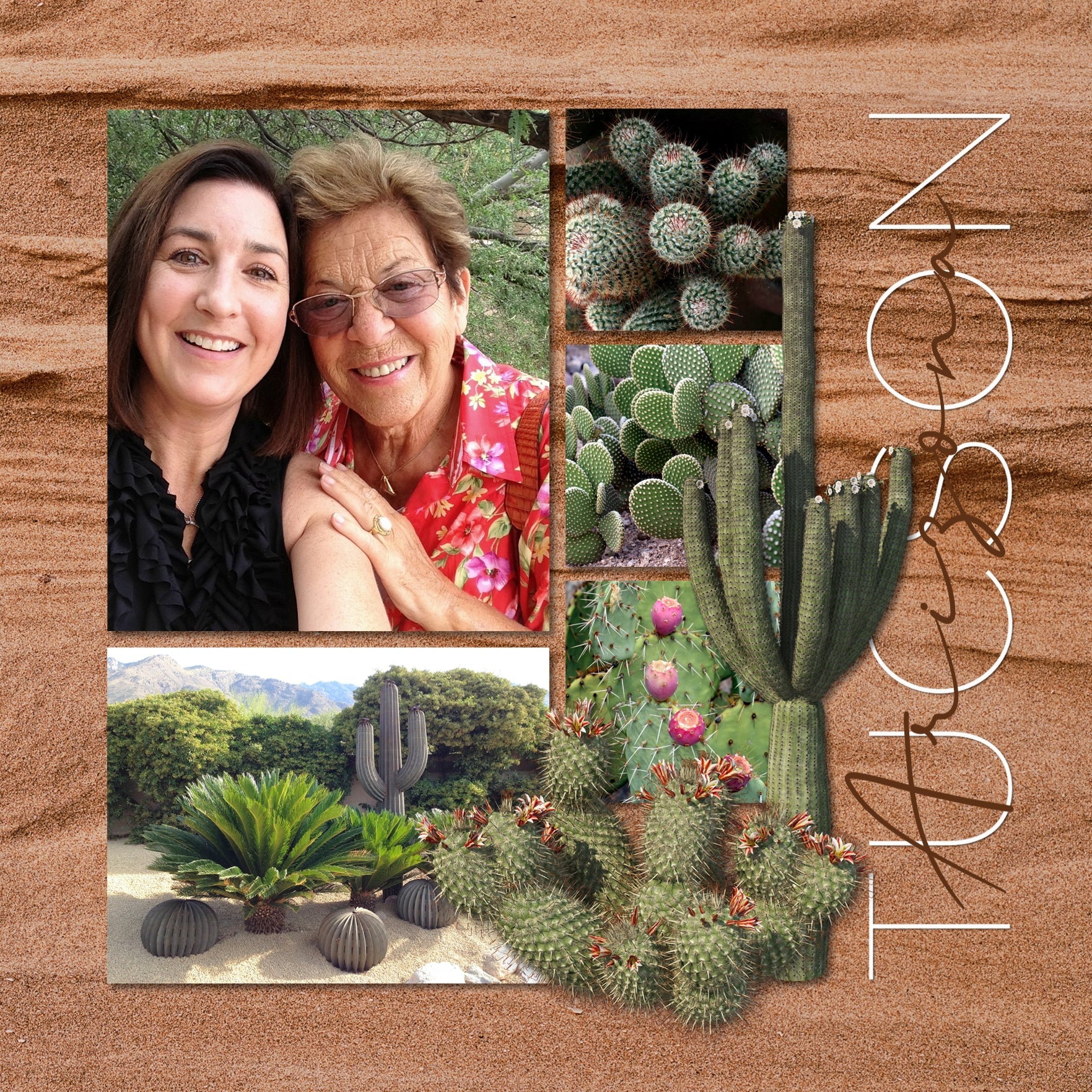 Cactus embellishments and desert papers by Lucky Girl Creative come together in this beautiful Southwest, Arizona, California, New Mexico, Colorado, Utah, Mexico, and travel kit. Also great for Wild West, western, Native American, and nature and outdoor pages from canyons, mesas, buttes, plateaus, and sand dune covered deserts.