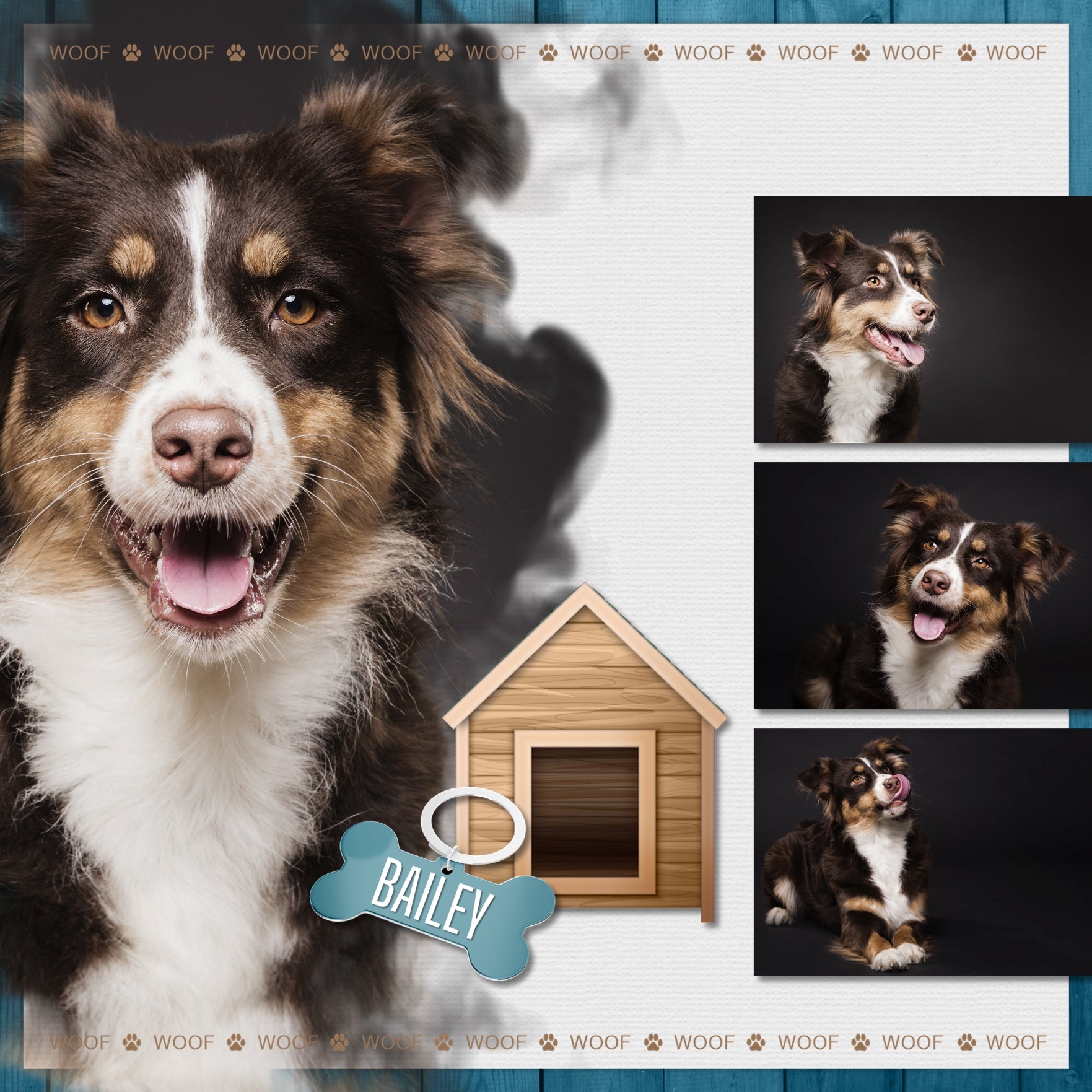 Have fun documenting your favorite dogs with these fun, realistic puppy and canine digital art embellishments by Lucky Girl Creative.