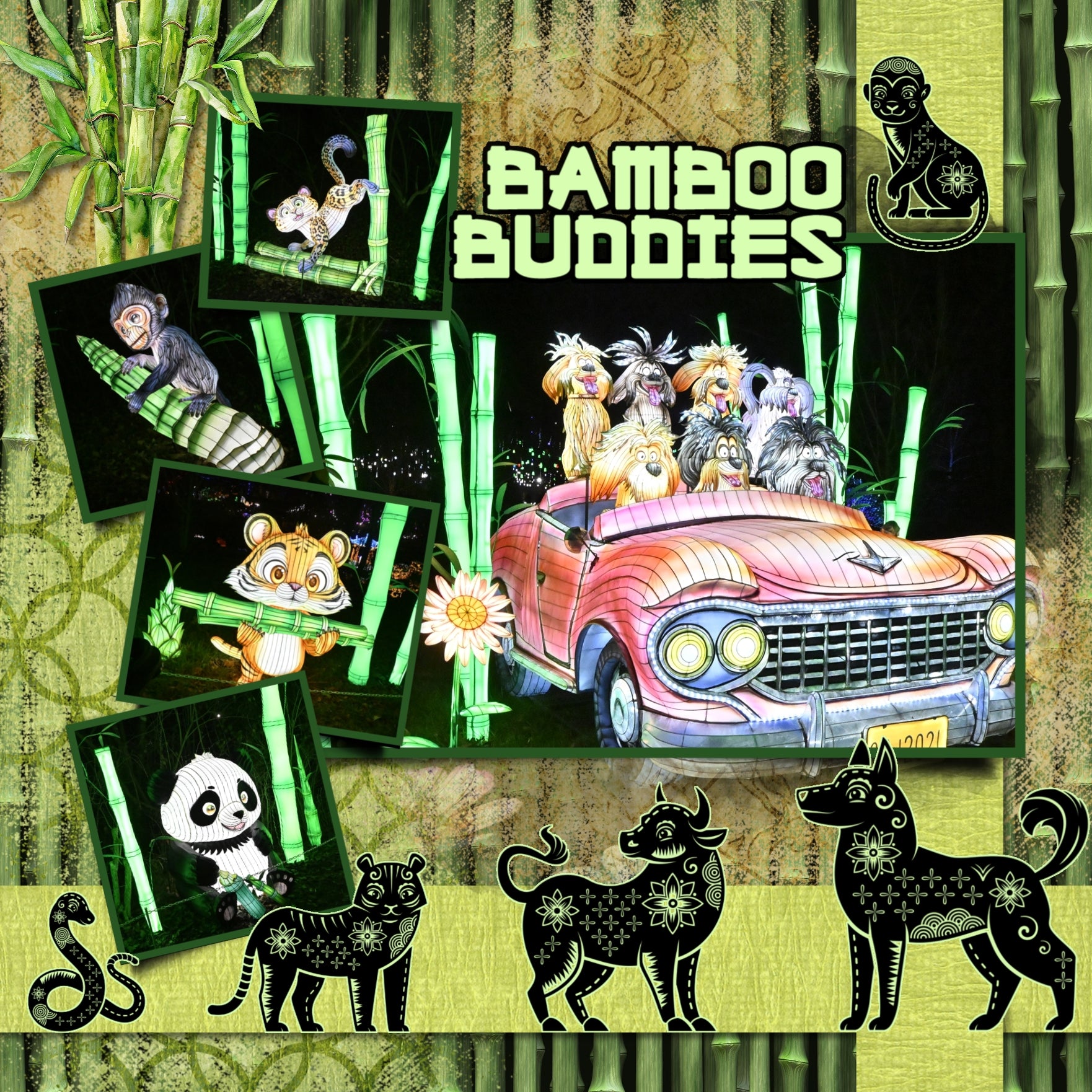 The zodiac calendar is very important in traditional Chinese culture and exists as a reflection of Chinese philosophy and culture. Chinese folkways held that one's personality is related to the attributes of their zodiac animal - Rat, Ox, Tiger, Rabbit, Dragon, Snake, Horse, Goat, Monkey, Rooster, Dog, and Pig. These traditional paper cut embellishments by Lucky Girl Creative digital art for digital scrapbooking are great for vacations to Asia and China as well as celebrating the Chinese New Year.