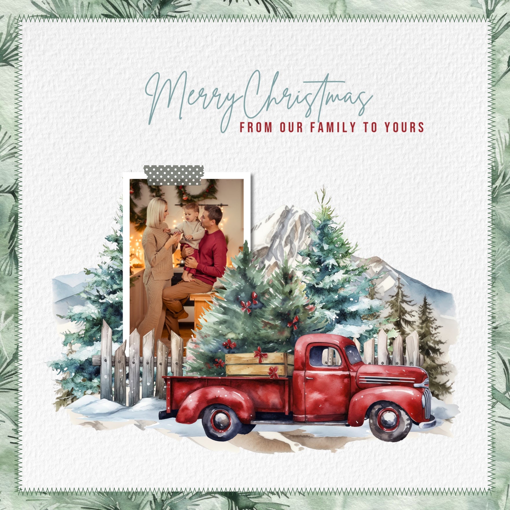 Perfect for Christmas, winter, preserving family traditions, and outdoors and nature, this digital art watercolor paper pack by Lucky Girl Creative will add the perfect touch of charm to all your digital scrapbooking pages. Background paper scenes include evergreen forest, pine forest, trees, spruce branches, pine, leaves, and abstract watercolor papers in green and brown. This paper kit is NOT included in any bundle.