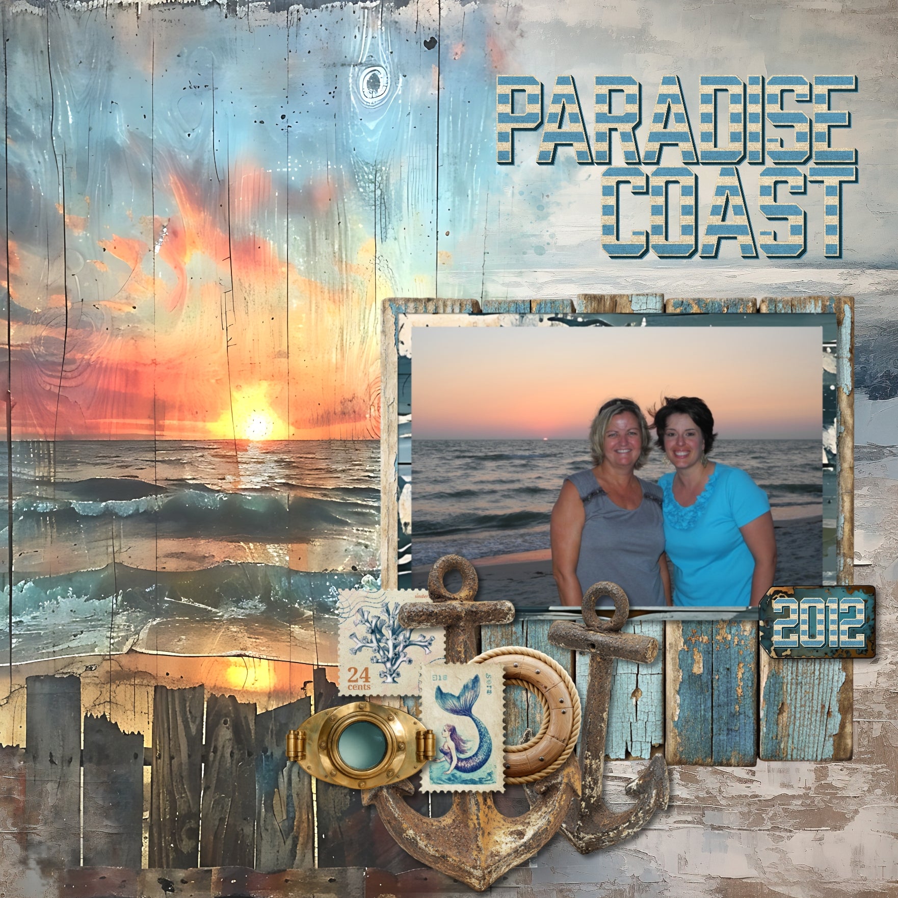 These nautical striped alphabet letters, numbers, and punctuation by Lucky Girl Creative digital art for digital scrapbooking are the perfect addition to any of your beach and ocean pages. The Nautical Stripe Alpha Set consists of a full set of digital art uppercase alphabet letters A-Z, numbers 0-9, and most punctuation marks. This alpha set is available as individual embellishments only. This kit is NOT included in any bundle.