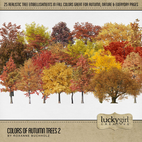 Colors of Trees Digital Scrapbook Bundle 2