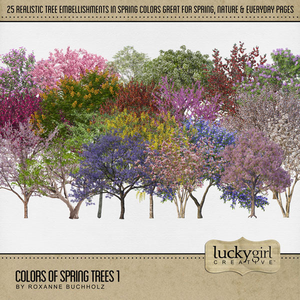 Colors of Trees Digital Scrapbook Bundle 1
