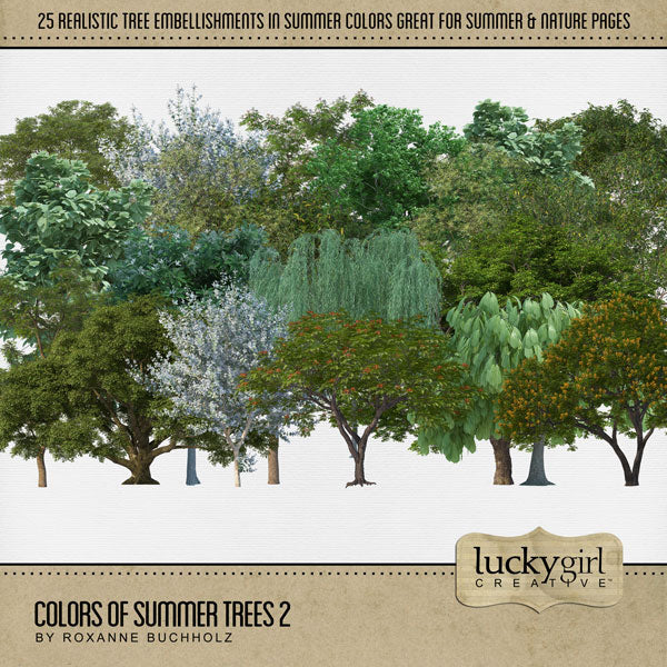 Colors of Trees Digital Scrapbook Bundle 2