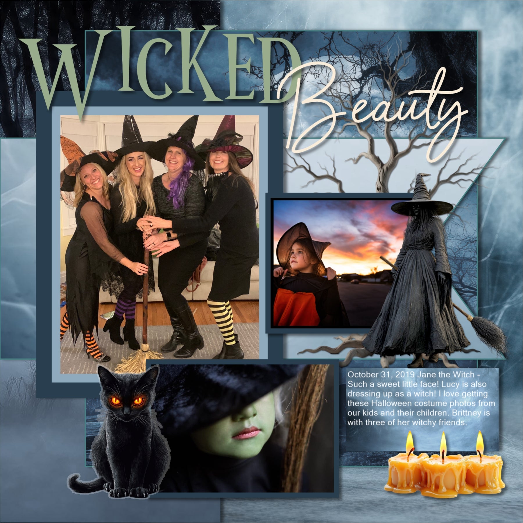 Step into the shadows with a Halloween collection filled with creepy charm, eerie details, and wickedly haunted embellishments and papers by Lucky Girl Creative digital art! This digital scrapbooking kit contains the Creepy Halloween Elements and Creepy Halloween Papers.