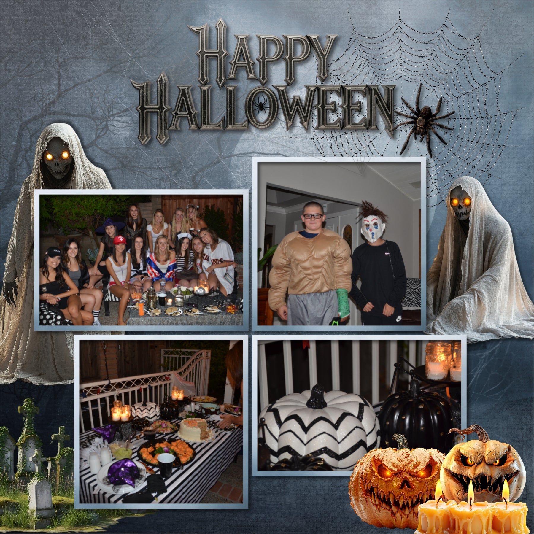 Step into the shadows with a Halloween collection filled with creepy charm, eerie details, and wickedly haunted embellishments and papers by Lucky Girl Creative digital art! This digital scrapbooking kit contains the Creepy Halloween Elements and Creepy Halloween Papers.