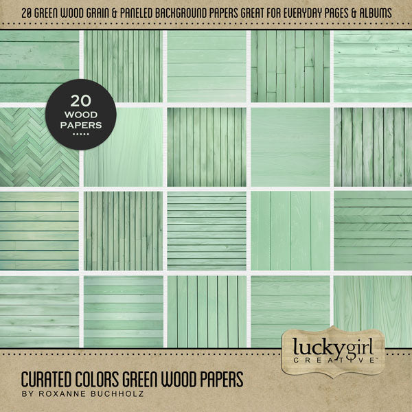 Curated Colors Green Digital Scrapbook Bundle