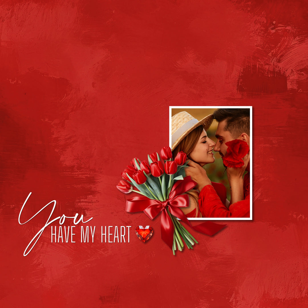 Curated Colors Red Elements Digital Scrapbook Kit – Lucky Girl Creative