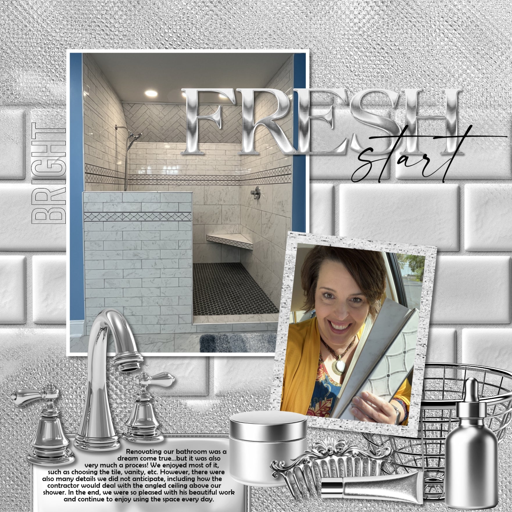 Collect the entire series of Curated Colors by Lucky Girl Creative digital art! Access your digital art in easy-to-use coordinated color palettes. Add these silver embellishments, textured and wood papers, alpha set, and everyday wire word art to all your digital scrapbooking pages and mix-and-match them on various projects throughout the year! Silver embellishments include fish, dog, puppy, futuristic automobile, car, heart balloon, star balloons, banner, pennant, basket, eye dropper, bow tie, and more.