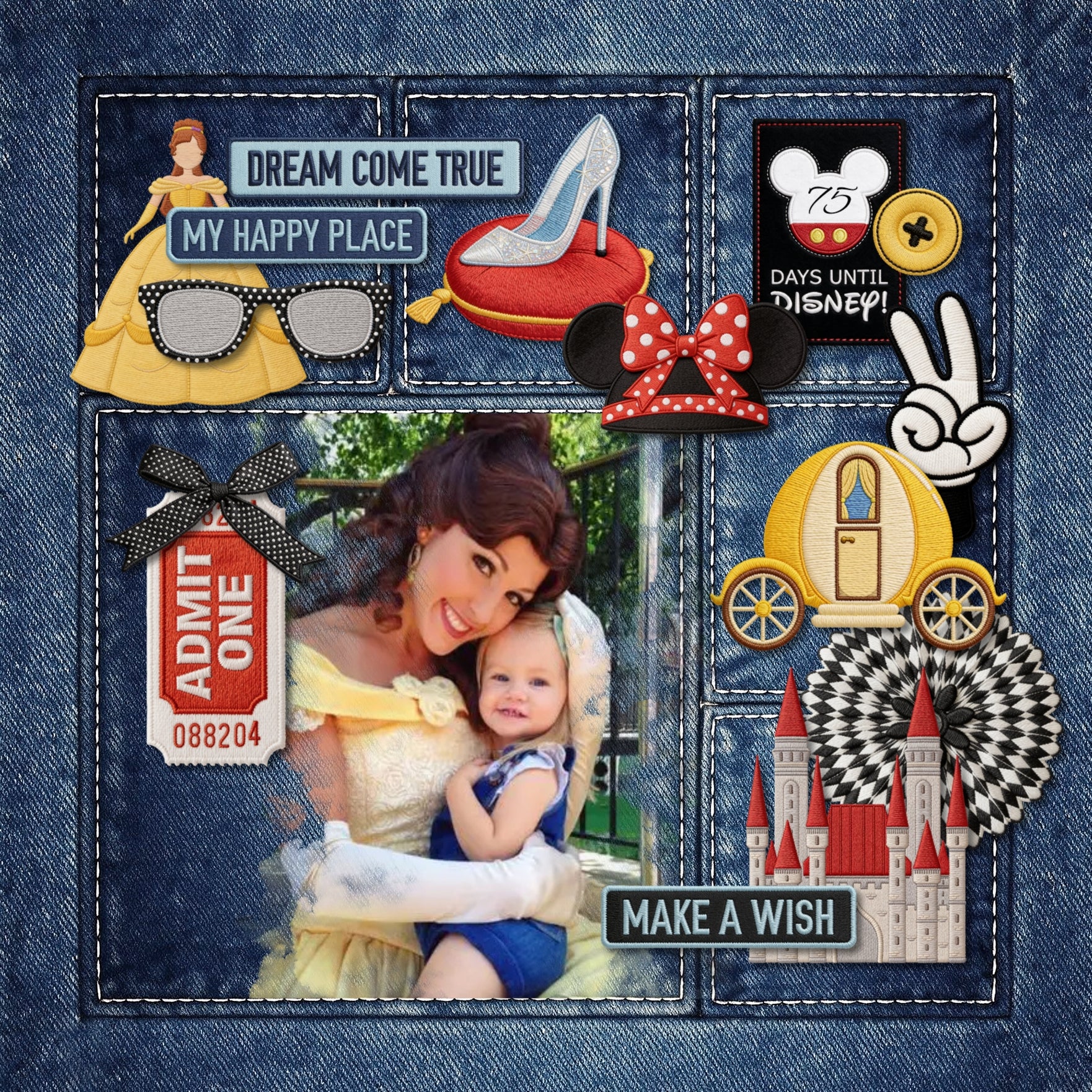 Make quick and easy collage pages with these grid background papers in blue jean denim with decorative stitching by Crafty Clover digital art. Each paper in the set is designed to mix-and-match for a consistent look and feel. Add your photos and embellishments to each grid section or feel free to think outside the box. Easily colorized by adjusting the Hue or using Color Wash. This kit is NOT included in any bundle.