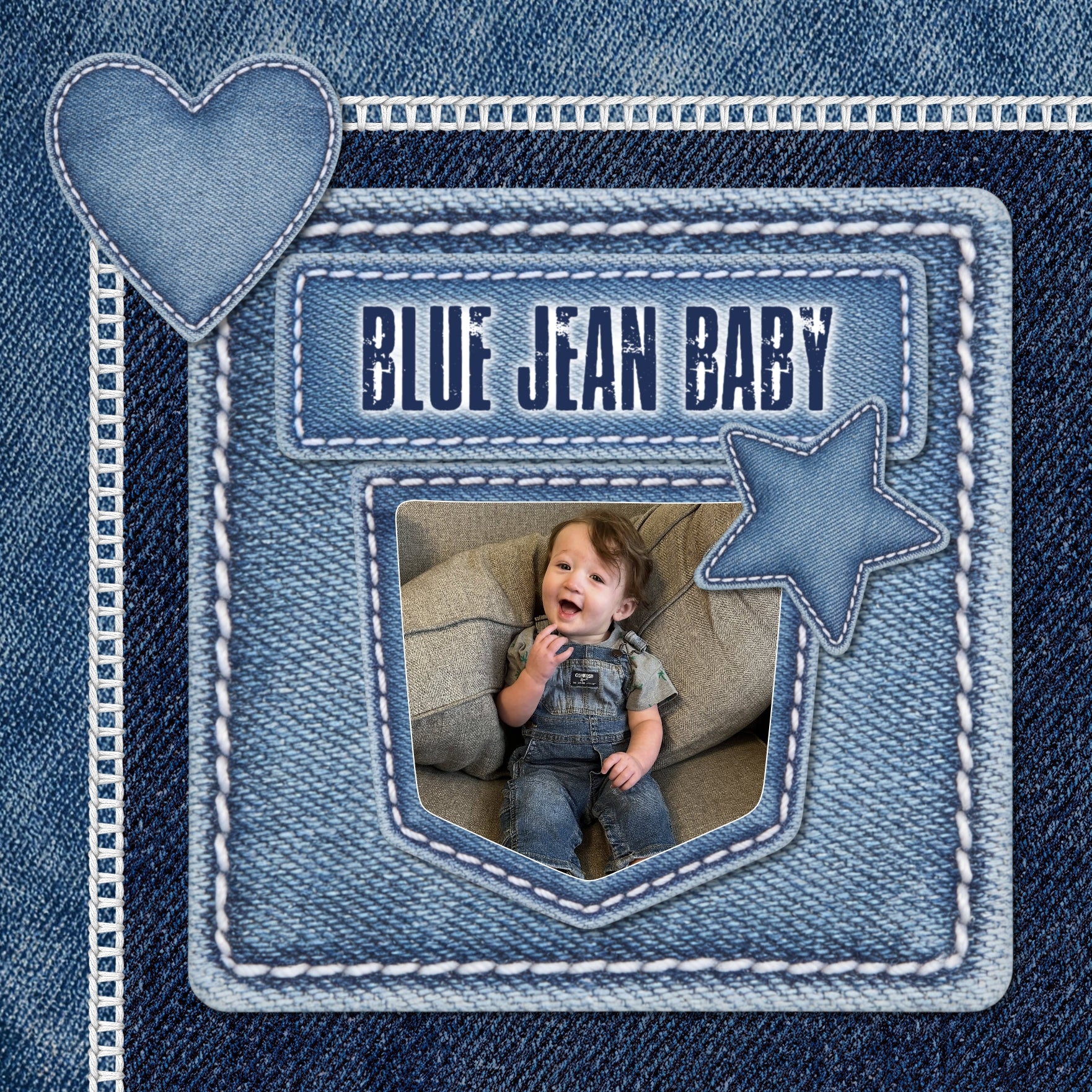 Textured Dark Denim Digital Scrapbook Paper Pack
