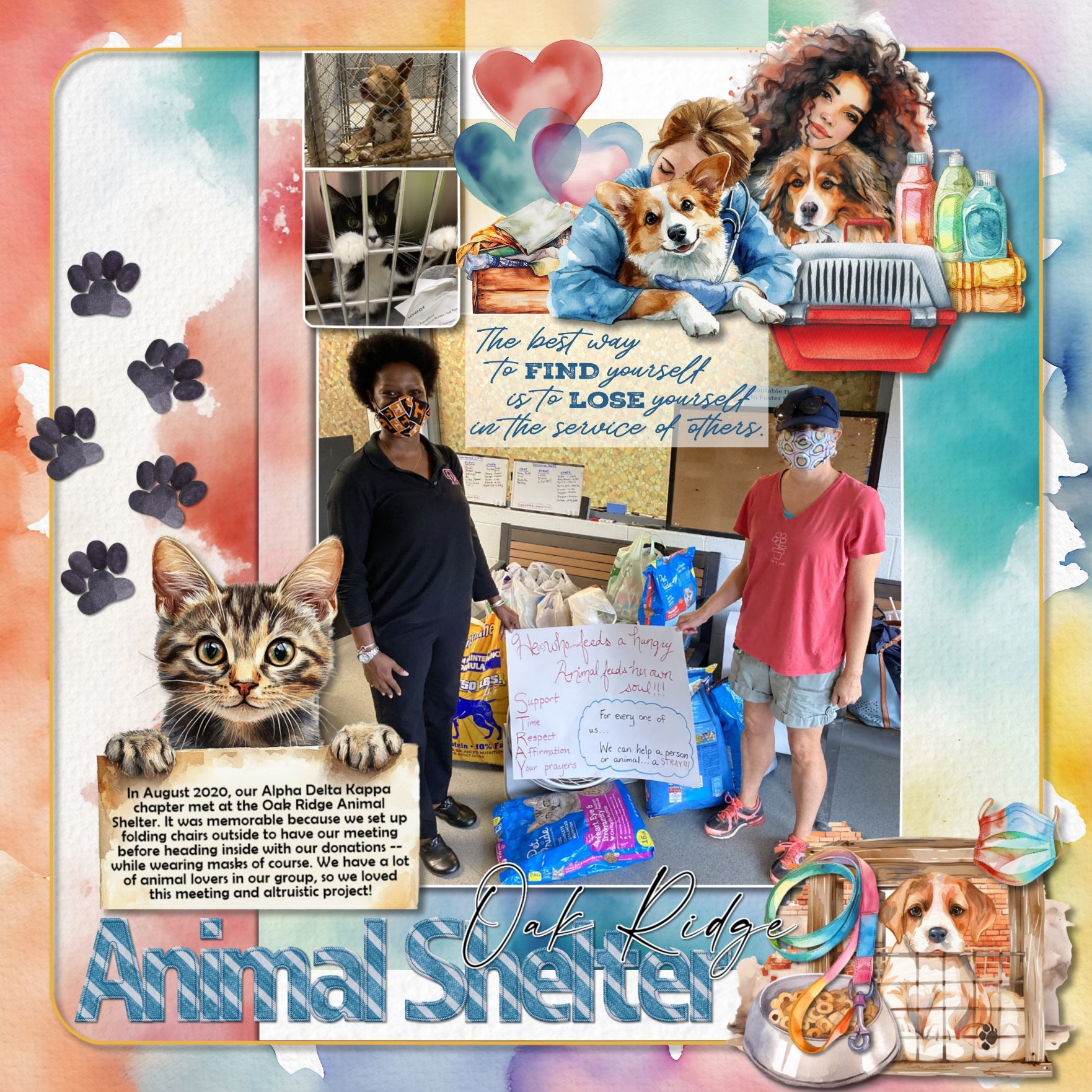 These digital scrapbooking watercolor embellishments, papers, alpha set, and word art by Lucky Girl Creative digital art are great for non-profit charities, giving, donating, after school programs, and volunteering for various organizations and clubs. Big Brothers and Big Sisters of America, UNICEF, St. Jude Children's Hospital, Boys &amp; Girls Club of America, YMCA, Samaritan's Purse, Operation Christmas Child, Planned Parenthood, World Literacy Foundation, Humane Society, World Vision, Women's Shelter