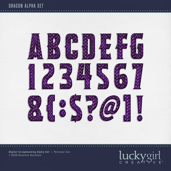 Filled with mythical charm and legendary personality, this fantastic alphabet by Lucky Girl Creative digital art is ready to breathe new life into your creative projects. Whether you're crafting magical titles, celebrating Halloween, fantasy-inspired layouts, or enchanting word art, these dragon-themed letters will add a touch of fiery flair to every design. Perfect for fantasy scrapbook pages, medieval adventures, magical kingdoms, fairy tale memories, mythical creatures, and imaginative creations