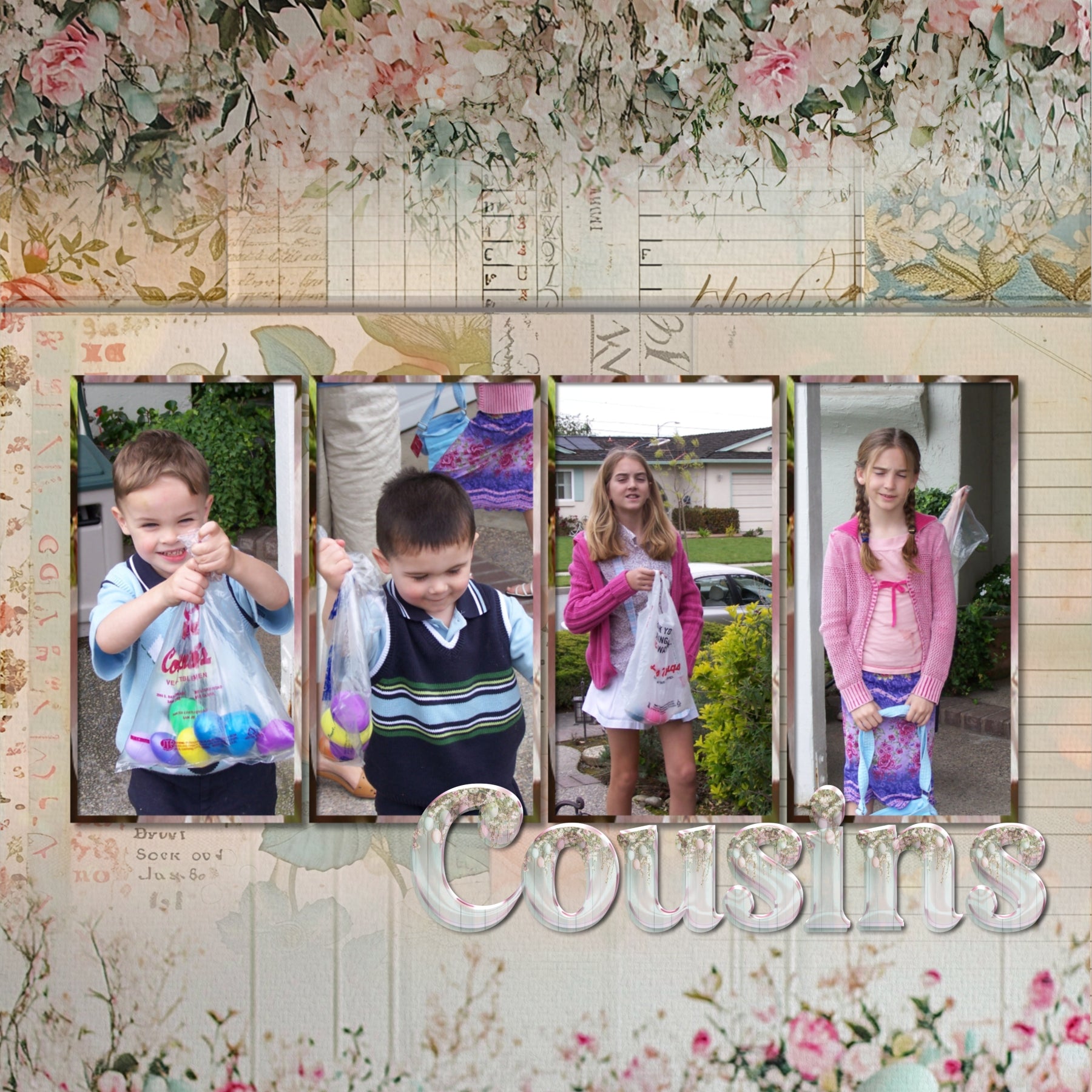 Enjoy the spring and Easter season with these seasonal digital scrapbooking background papers in soft pastel tones by Lucky Girl Creative digital art. The bundle includes 5 paper packs including bokeh, vintage ephemera, shabby chic, plaid, and outdoor and nature themes. 