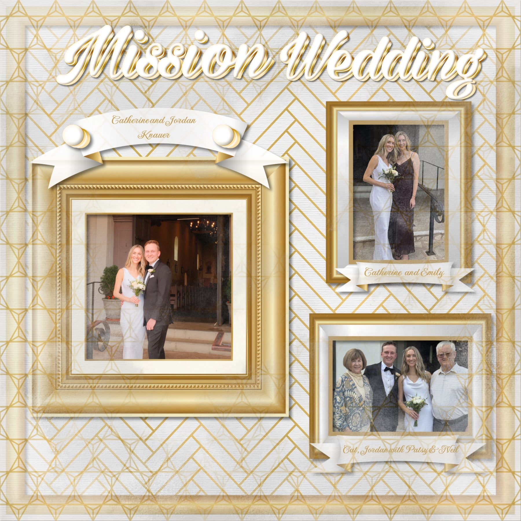 Accent your special occasions, as well as everyday pages, with these beautiful and versatile gold and white embellishments, patterned background papers, and script alpha set by Lucky Girl Creative digital art for digital scrapbooking. Great for New Year, wedding, graduation, birthday, anniversary, prom and other black tie events.