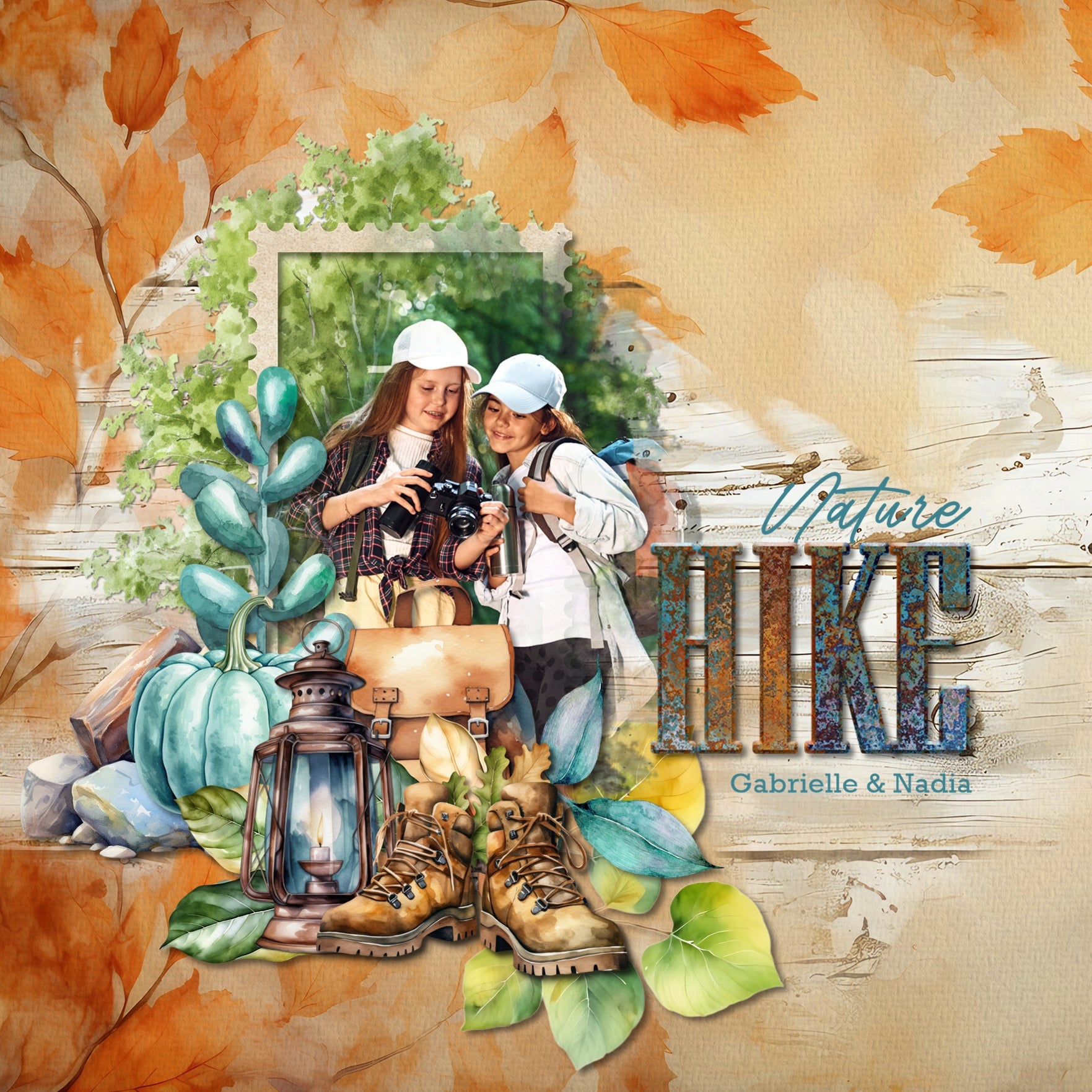 Enjoy the autumn season with these warm seasonal digital scrapbooking background papers by Lucky Girl Creative digital art. Great for fall, Thanksgiving, Halloween, outdoor, and nature walk pages. The watercolor backgrounds feature patterns of stripes, honeycomb, leaves, bricks, clouds, and abstract textures in orange and yellow tones. This kit is included in the Fall Favorites Papers Bundle.