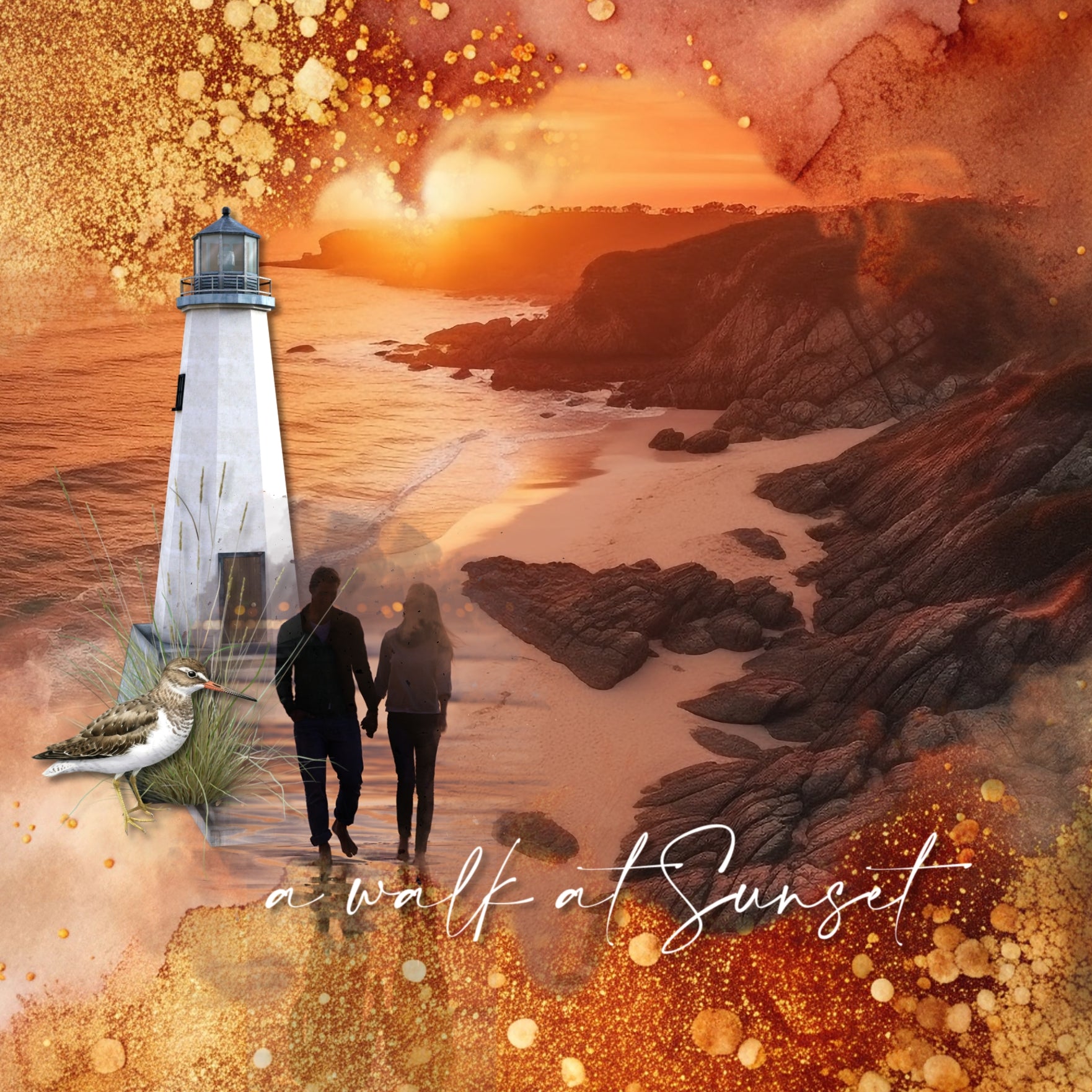 In beautiful orange tones with gold accents, these fluid art and marble inspired background papers by Lucky Girl Creative digital art will add visual interest to all your digital scrapbooking pages. Great for fall, autumn, Thanksgiving, and Halloween. This kit is NOT included in any bundle.