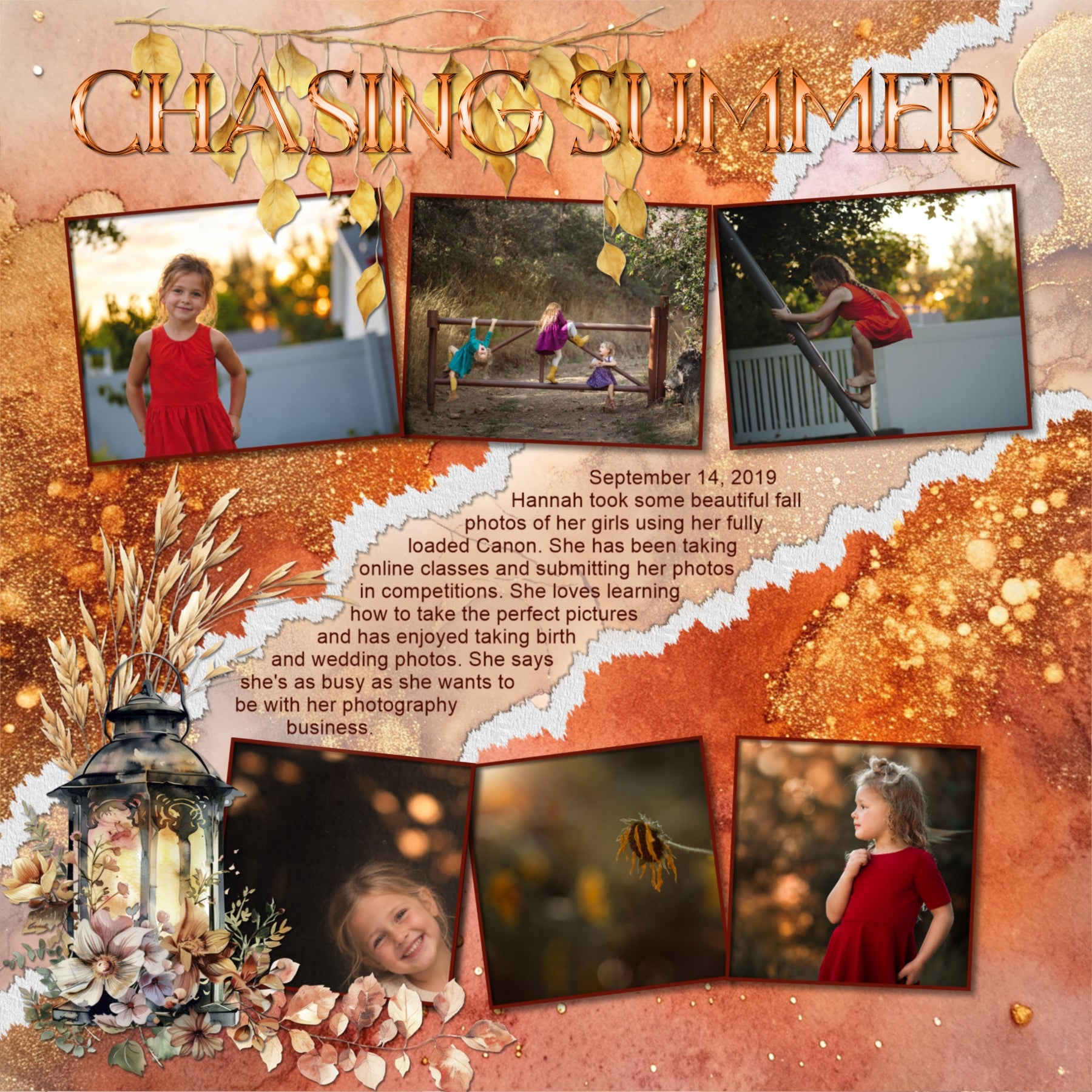 In beautiful orange tones with gold accents, these fluid art and marble inspired background papers by Lucky Girl Creative digital art will add visual interest to all your digital scrapbooking pages. Great for fall, autumn, Thanksgiving, and Halloween. This kit is NOT included in any bundle.