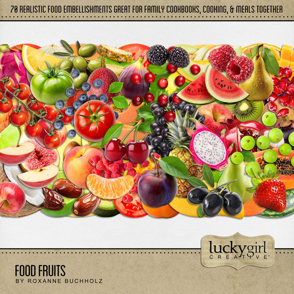 Food Fruits Digital Scrapbook Kit